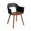 Black with Lacquered Walnut