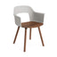 Sky Grey with Lacquered Walnut