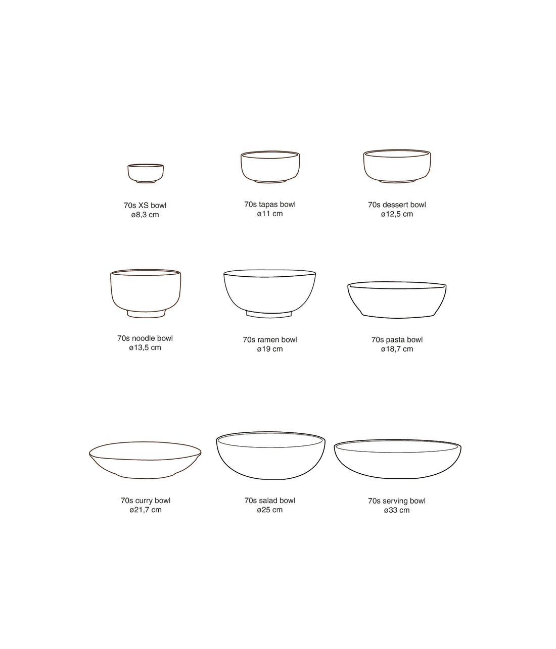 70s Ceramics – Pastateller, Cove (2er-Set)