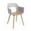 Sky Grey with Lacquered Oak