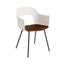 Off White with Walnut Seat