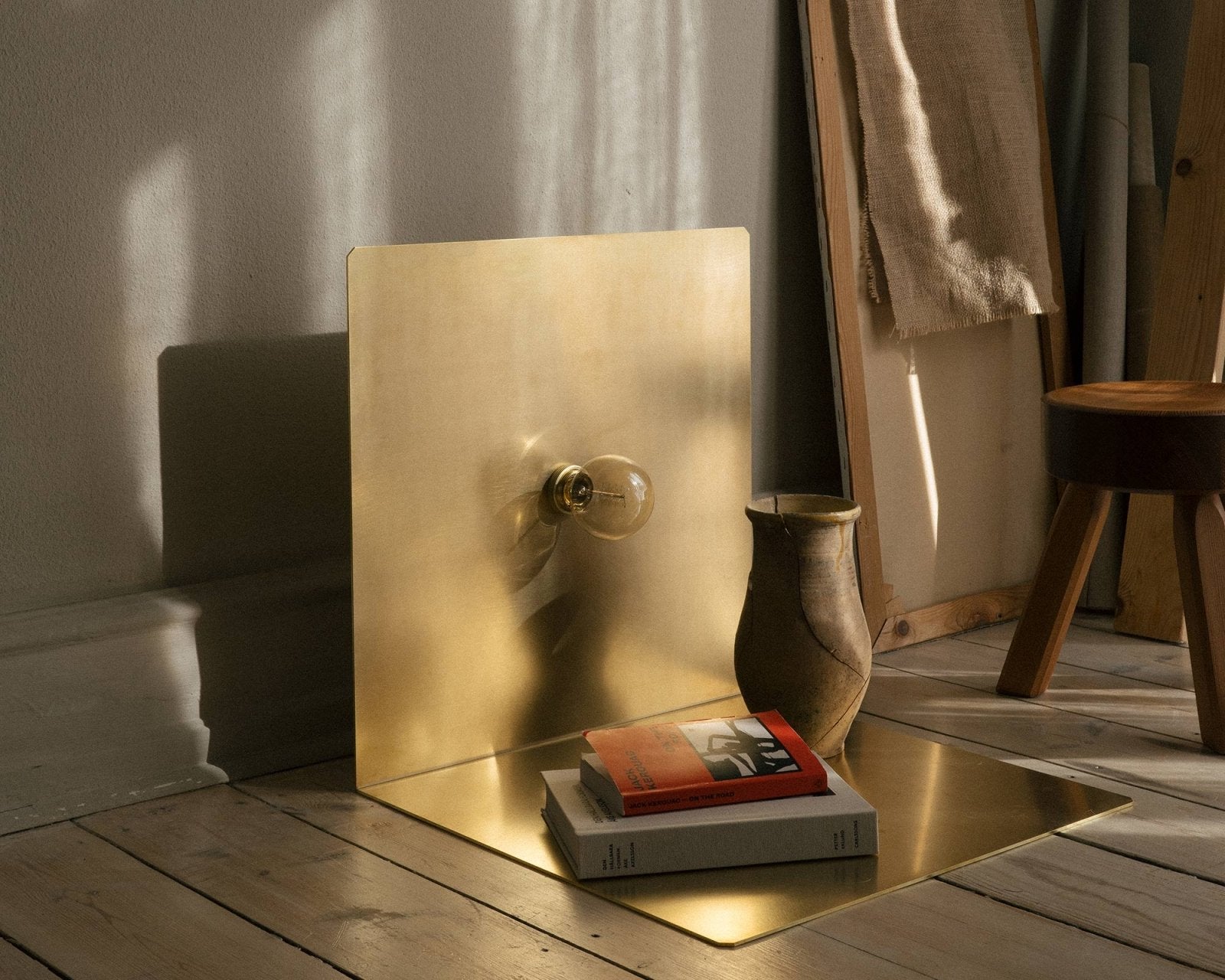 90° Floor Light - Brass Floor Lights by Frama