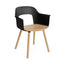 Black with Lacquered Oak