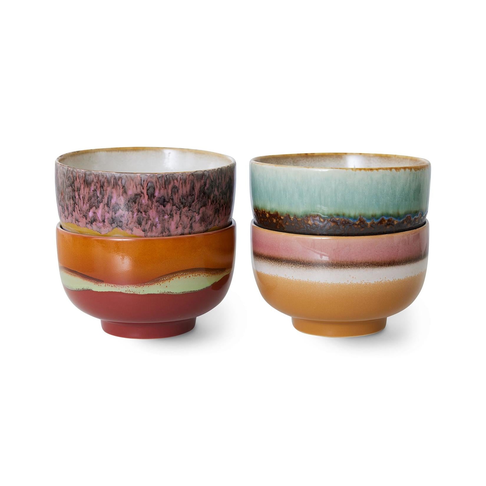 70s Ceramics – Noodle Bowls, Geyser (set of 4)