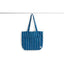 Blue with beige stripe