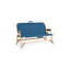 Blue with beige stripe