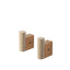 Oak/Burnt Orange - Set of 2