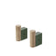 Oak/Dark Green - Set of 2