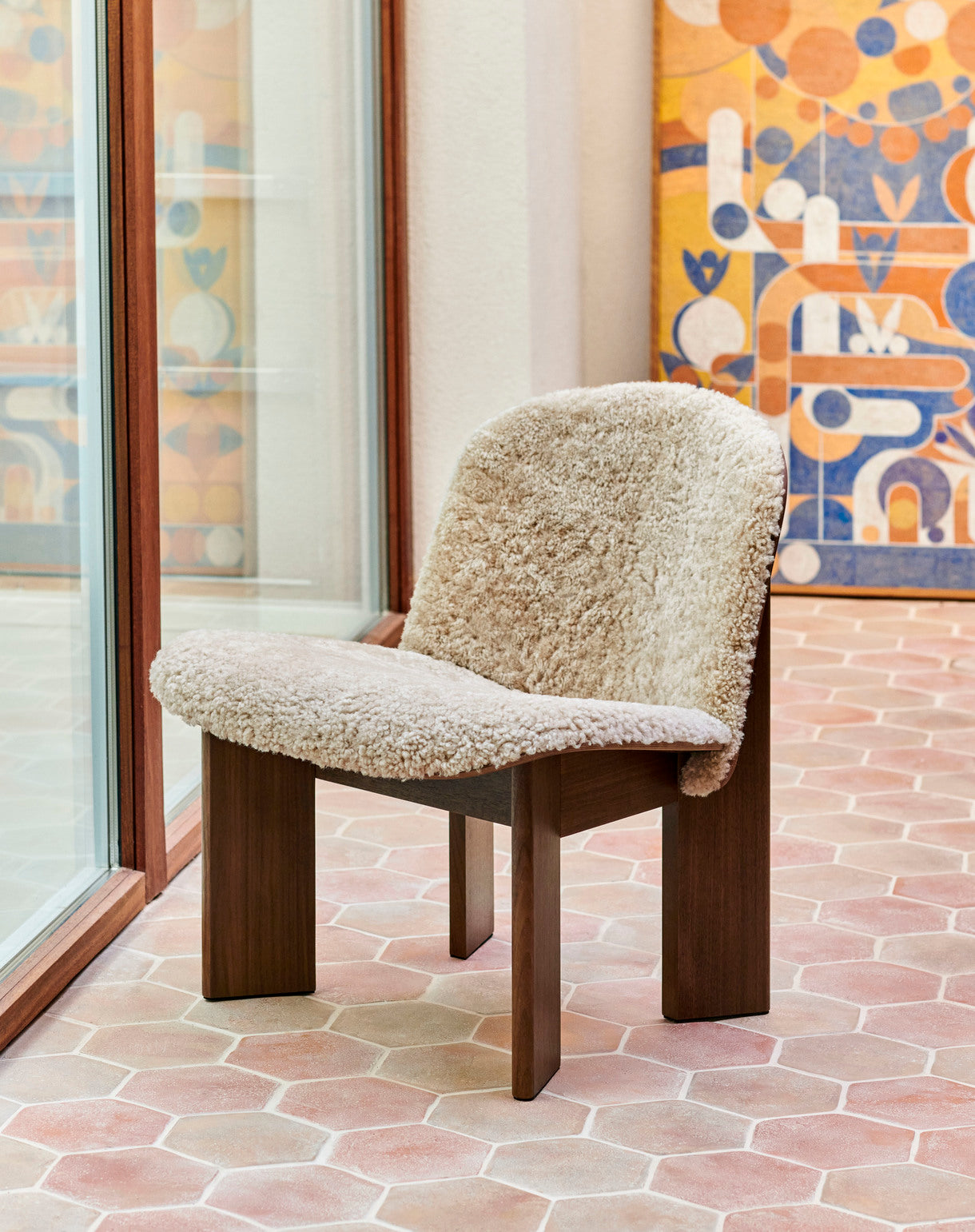 Chisel Lounge Chair with Front Upholstery