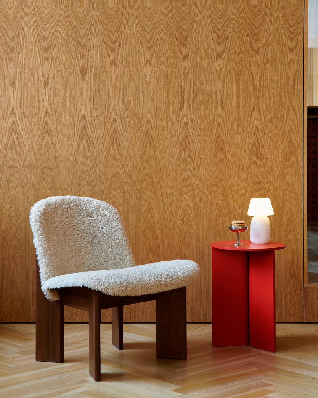 Chisel Lounge Chair with Front Upholstery