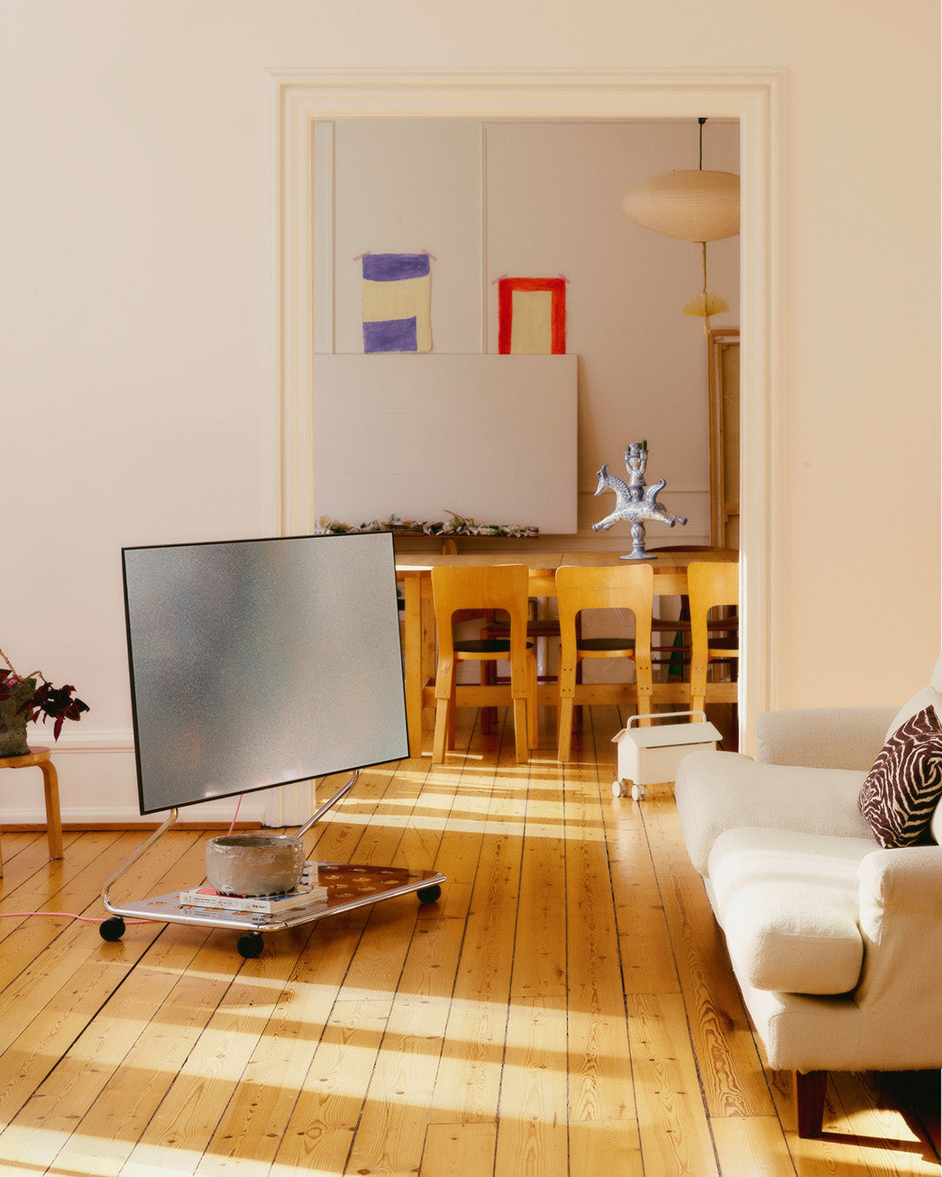 Disco TV Stand - Chrome