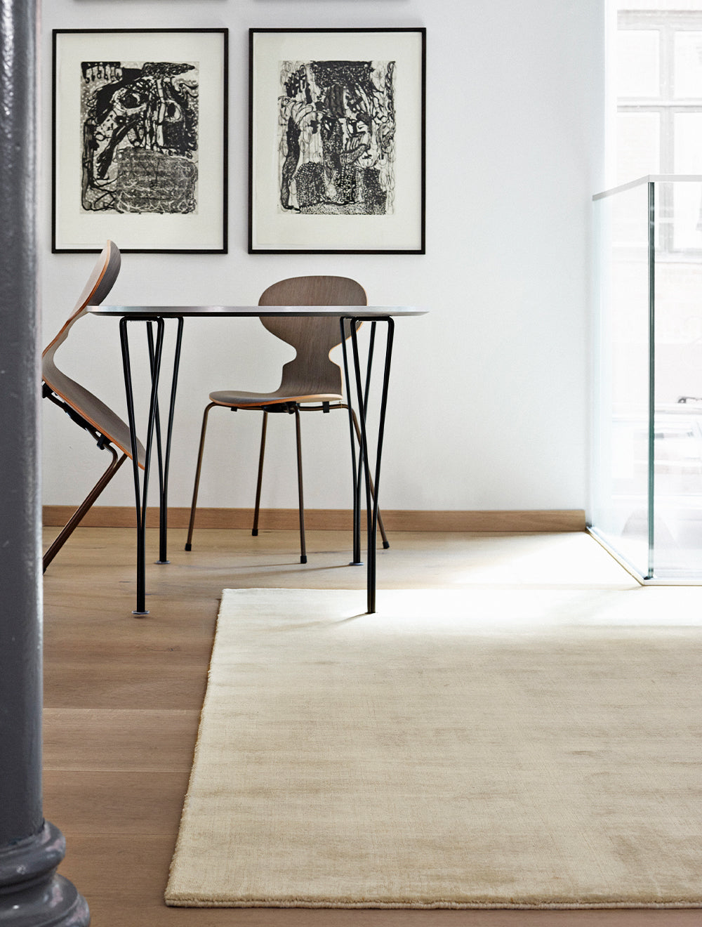 Soft Grey - Earth Bamboo Rug