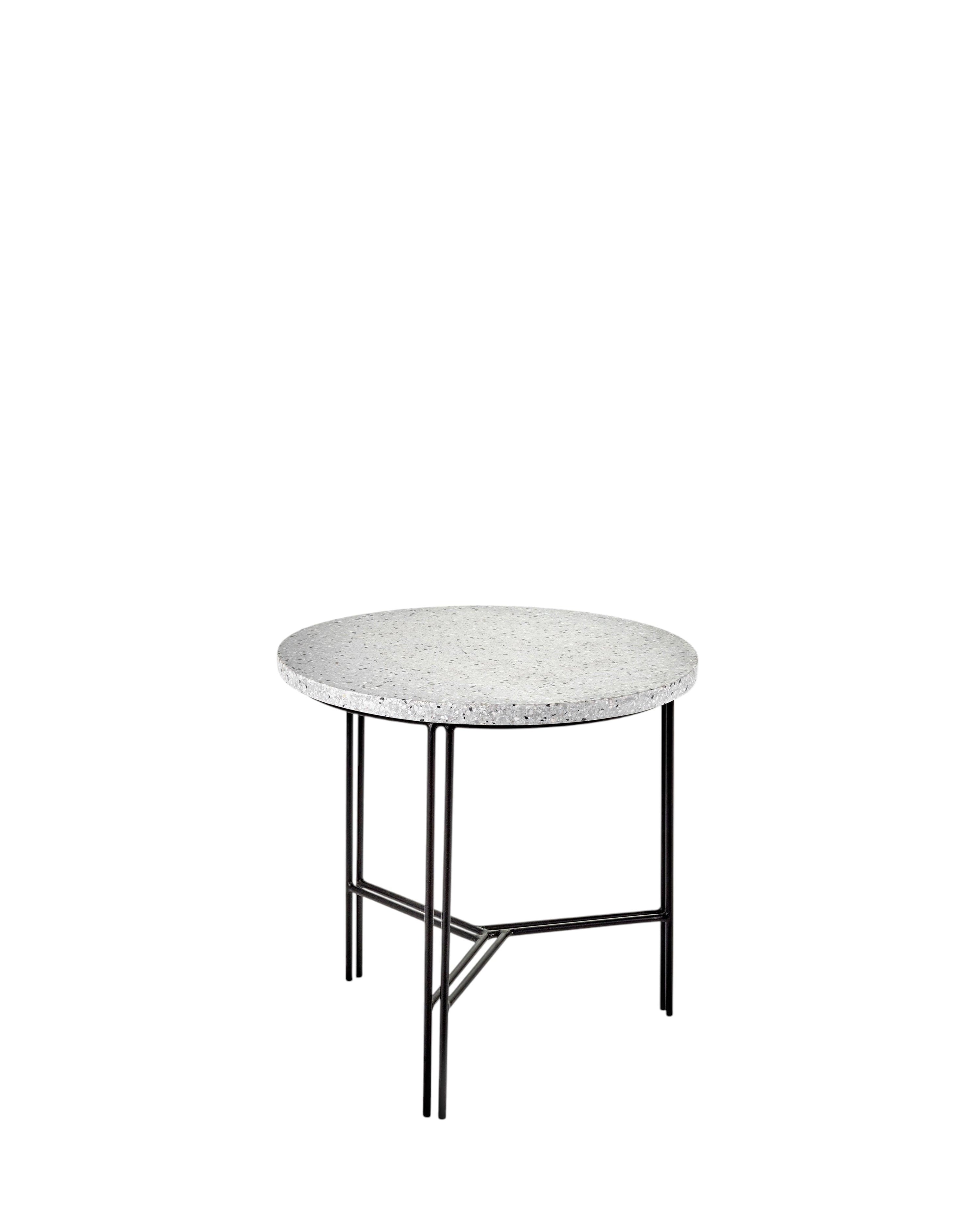 Sidetable Black/Grey Terrazzo M Metal Sculptures