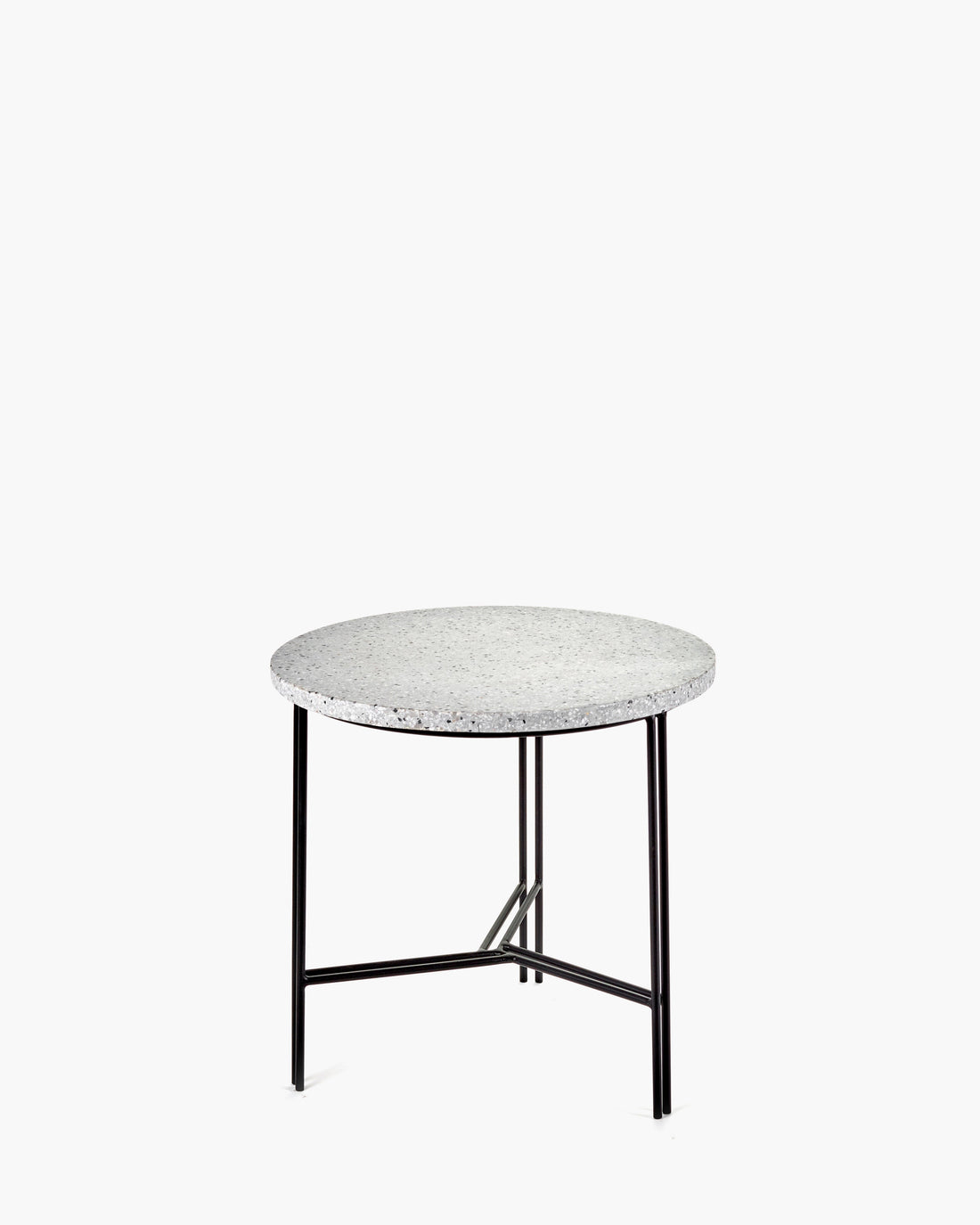 Sidetable Black/Grey Terrazzo M Metal Sculptures