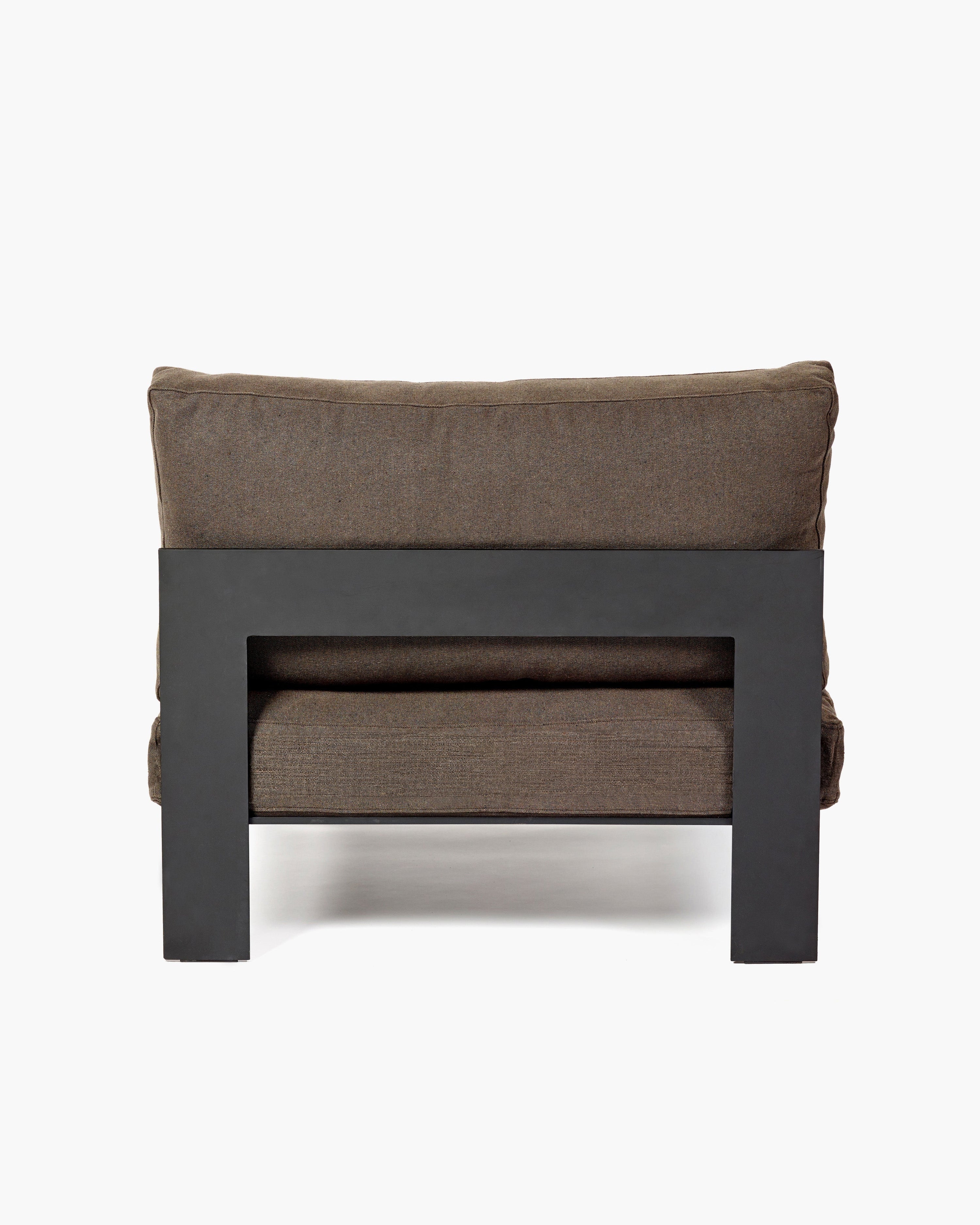 Bench One Seater incl. Cushion Indoor Sepia