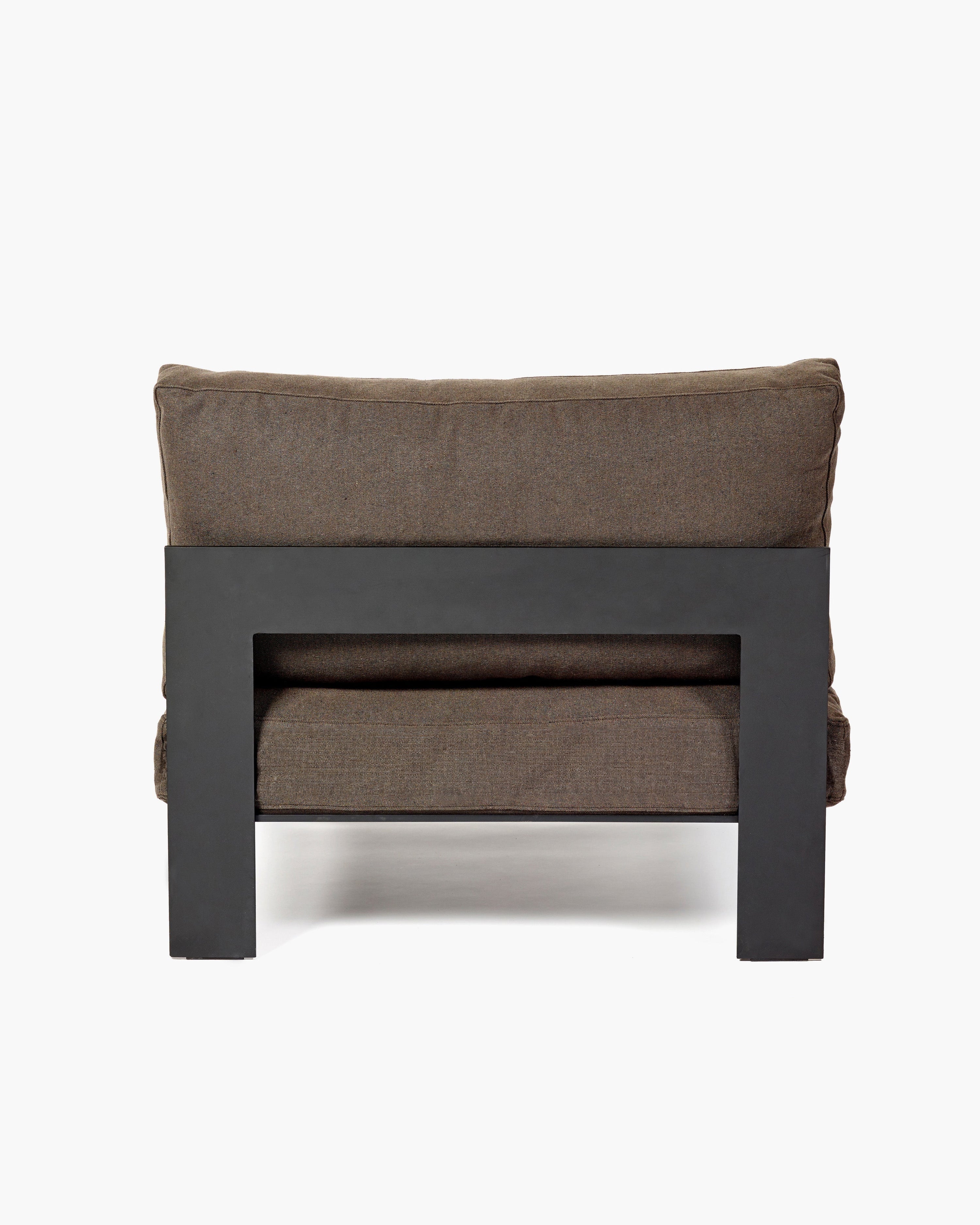 Bench One Seater incl. Cushion Outdoor Umber