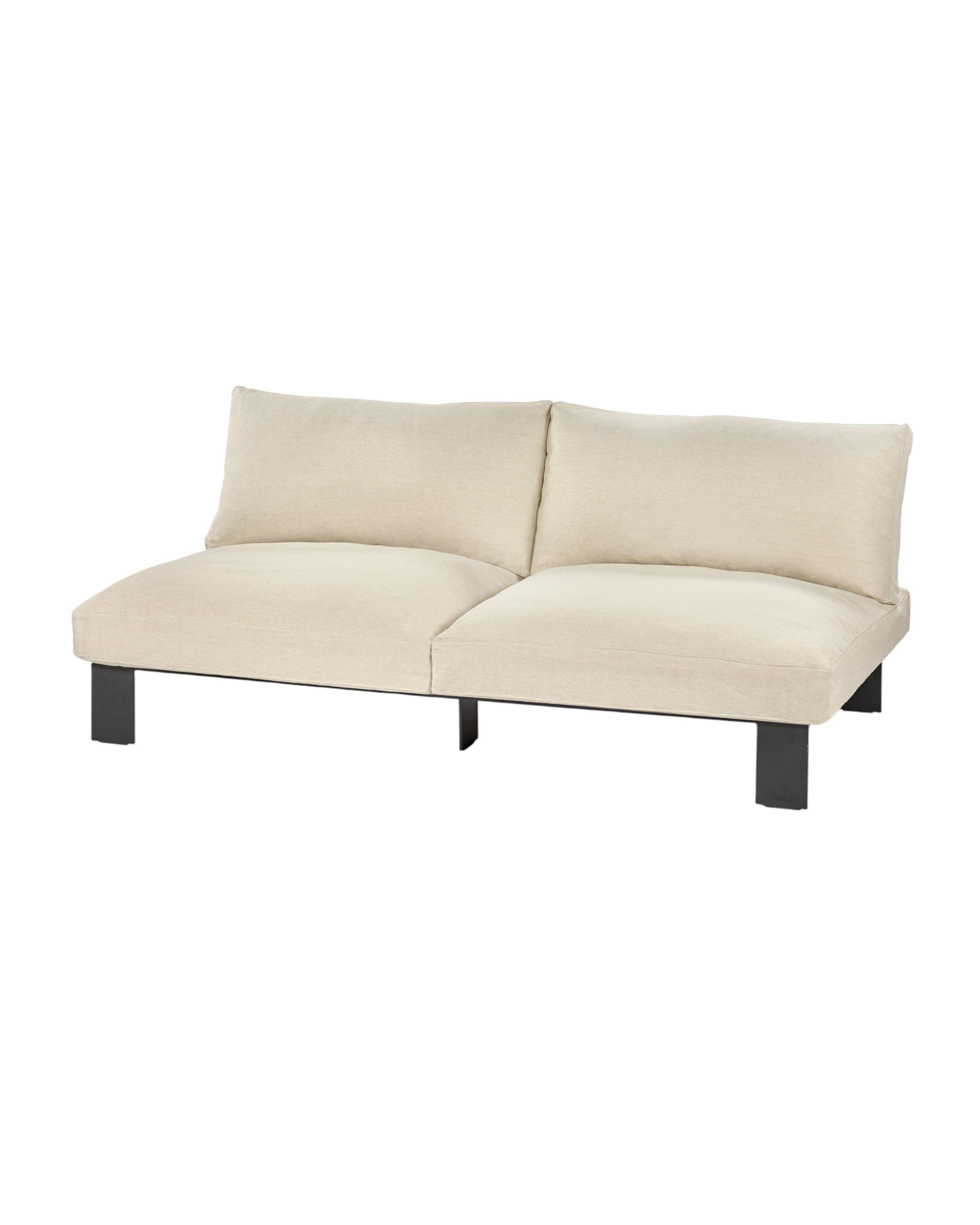 Bench Two Seater incl. Cushion Outdoor Beige