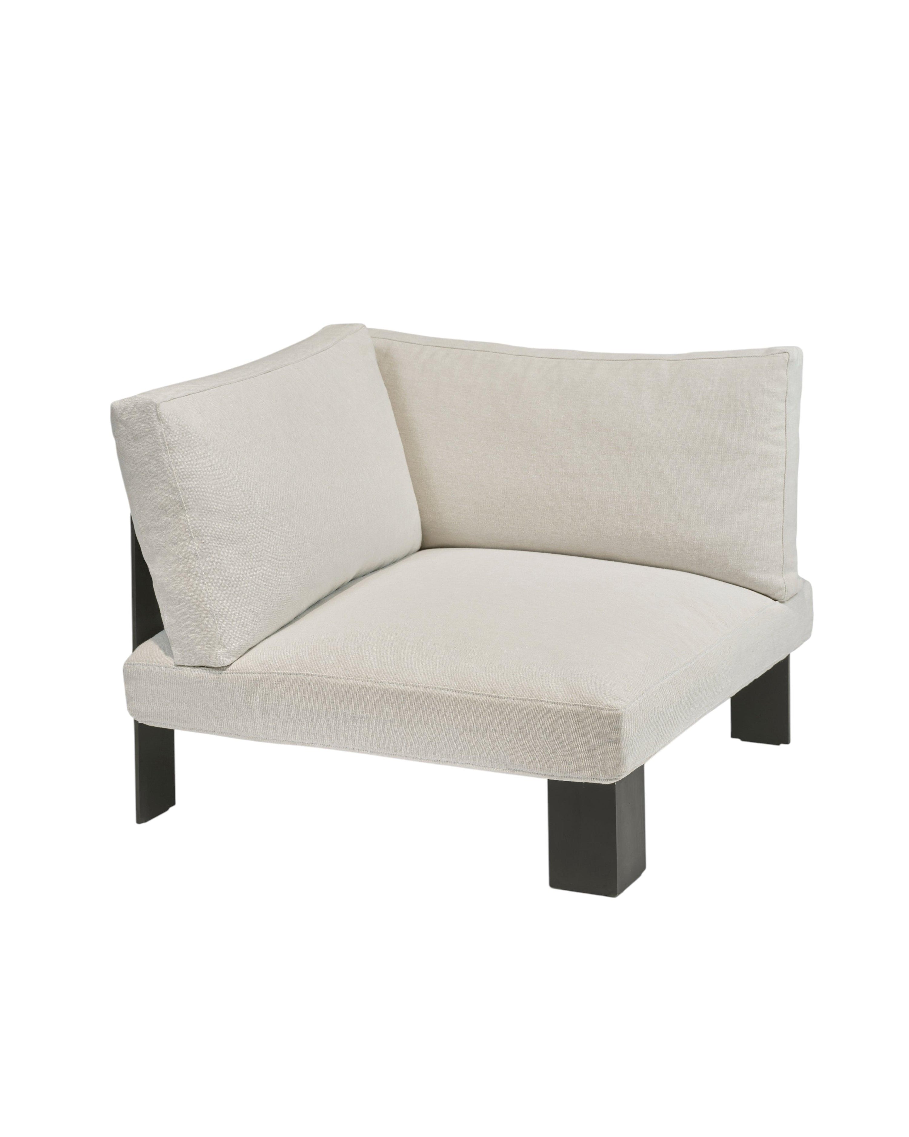 Bench Corner Seat incl. Cushion Indoor Ivory