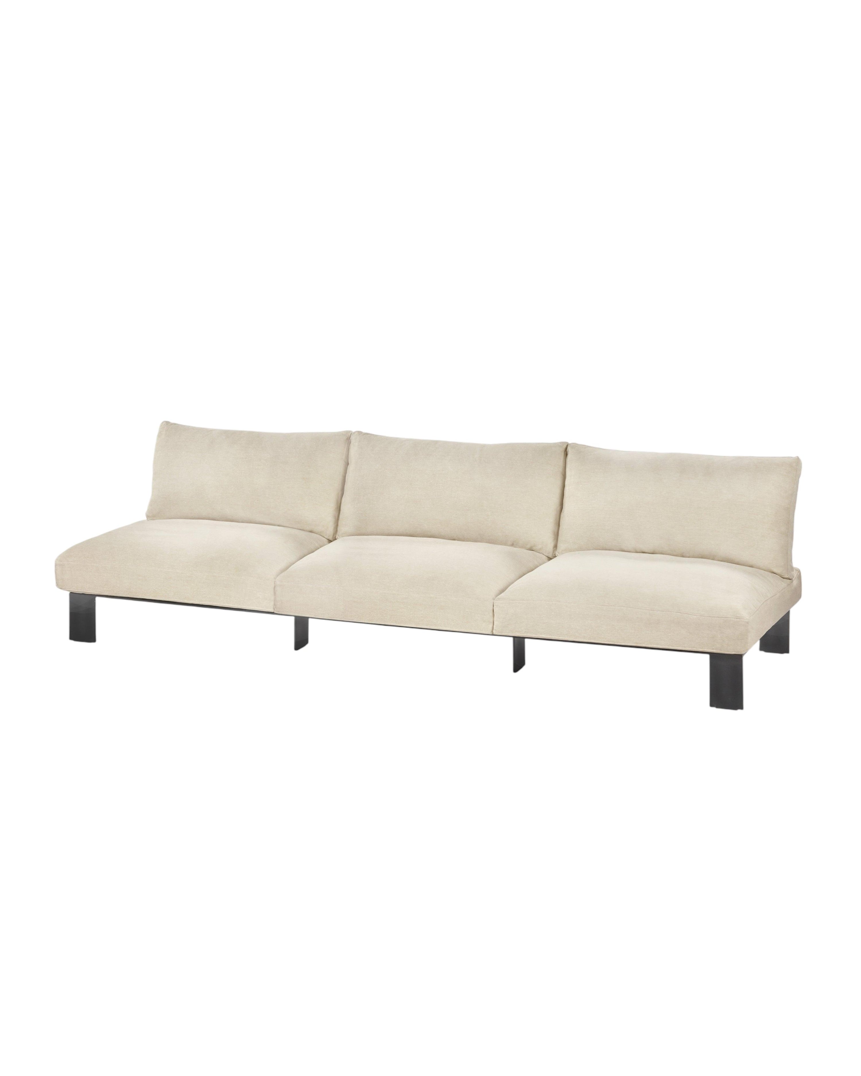 Bench Three Seater incl. Cushion Indoor Sand