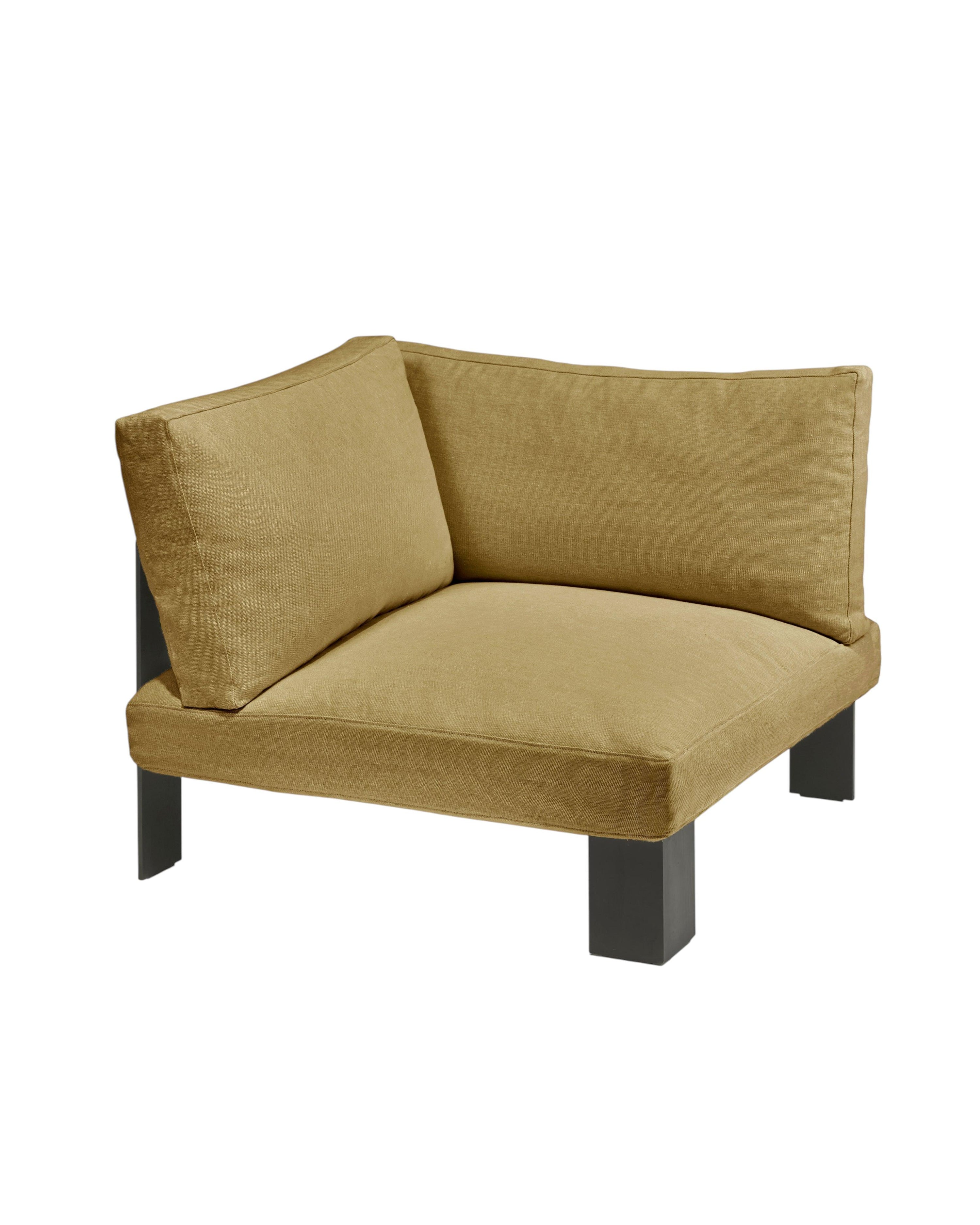 Bench Corner Seat incl. Cushion Indoor Mustard