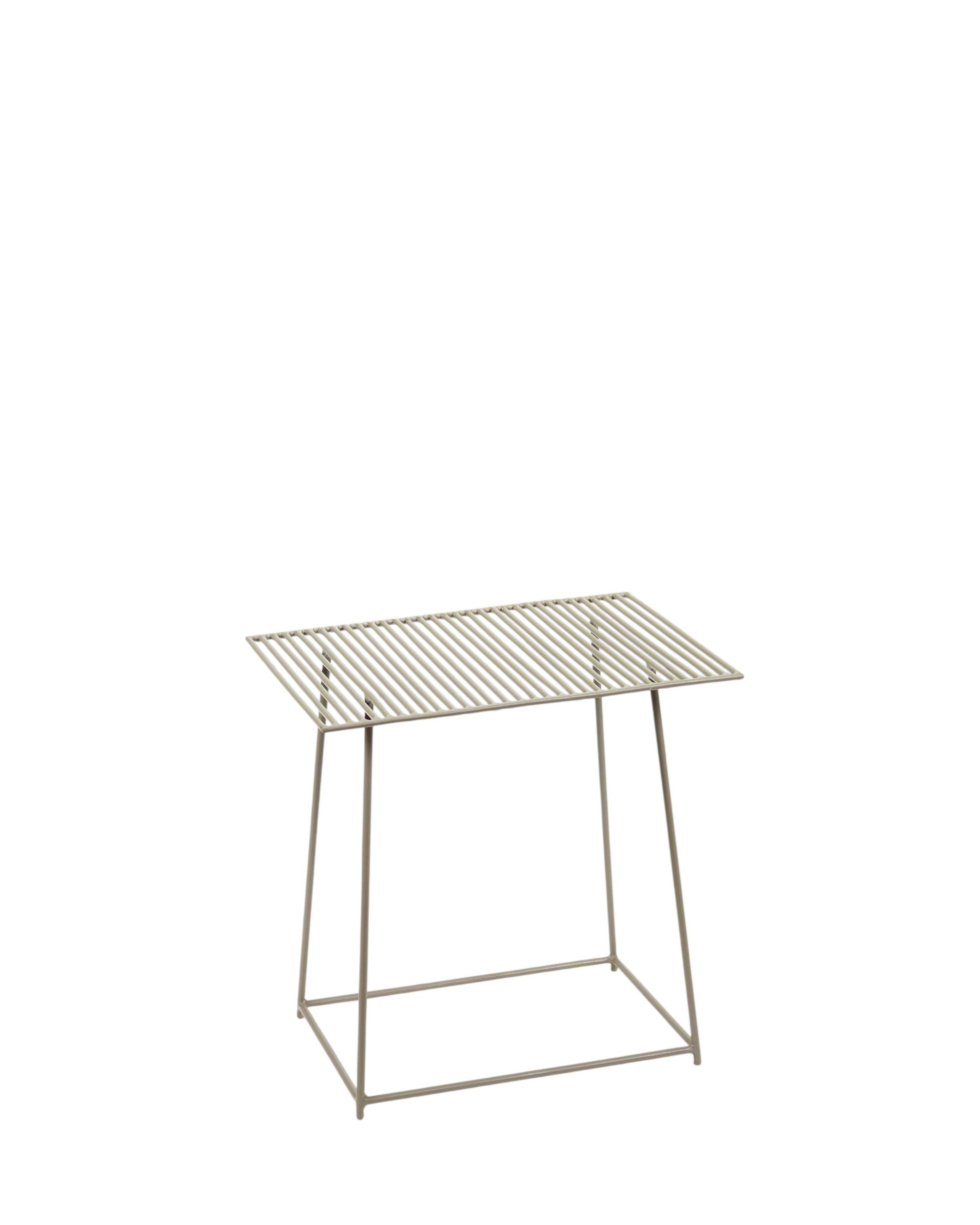Side Table Grey Filippo Metal Sculptures