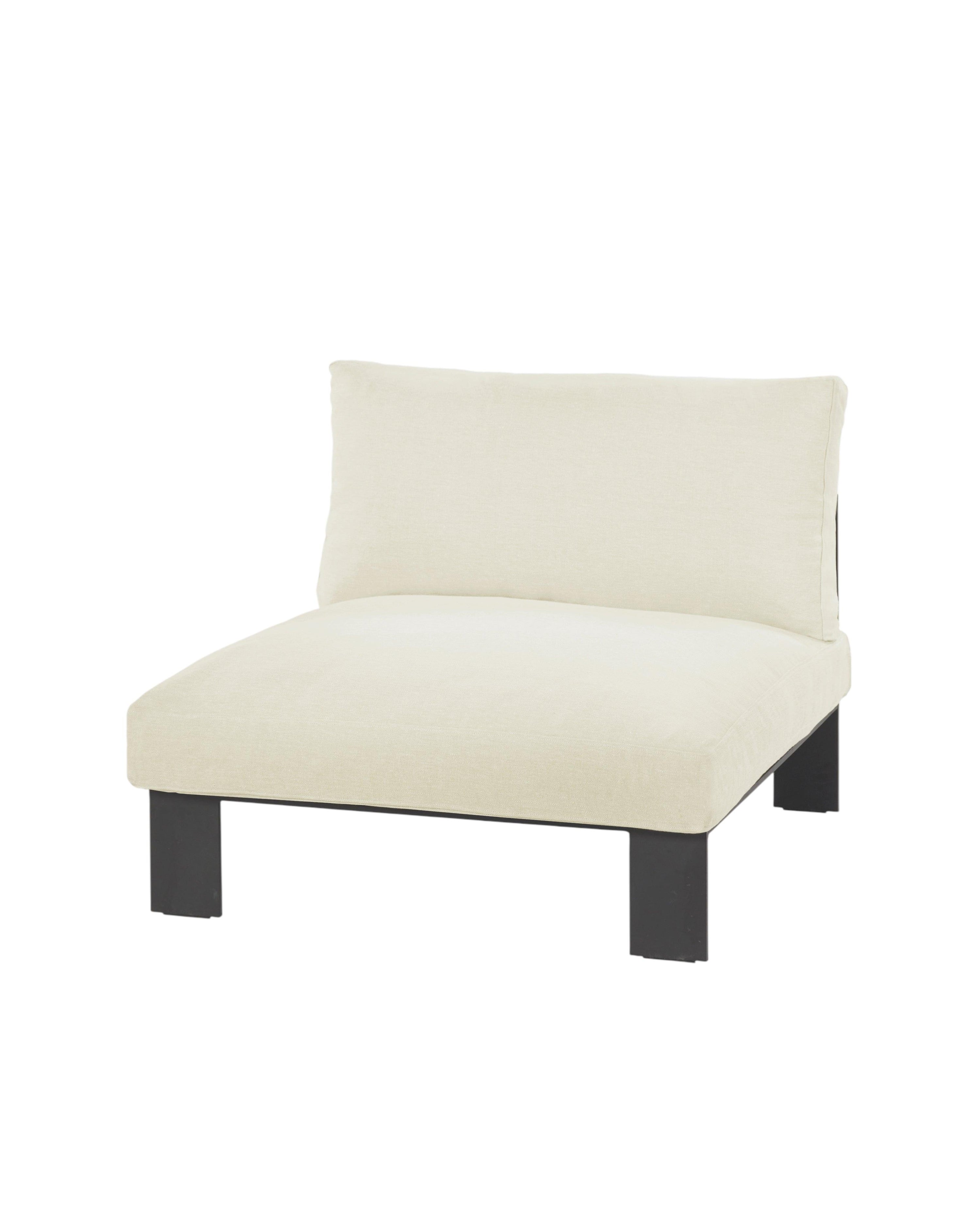 Bench One Seater incl. Cushion Indoor White