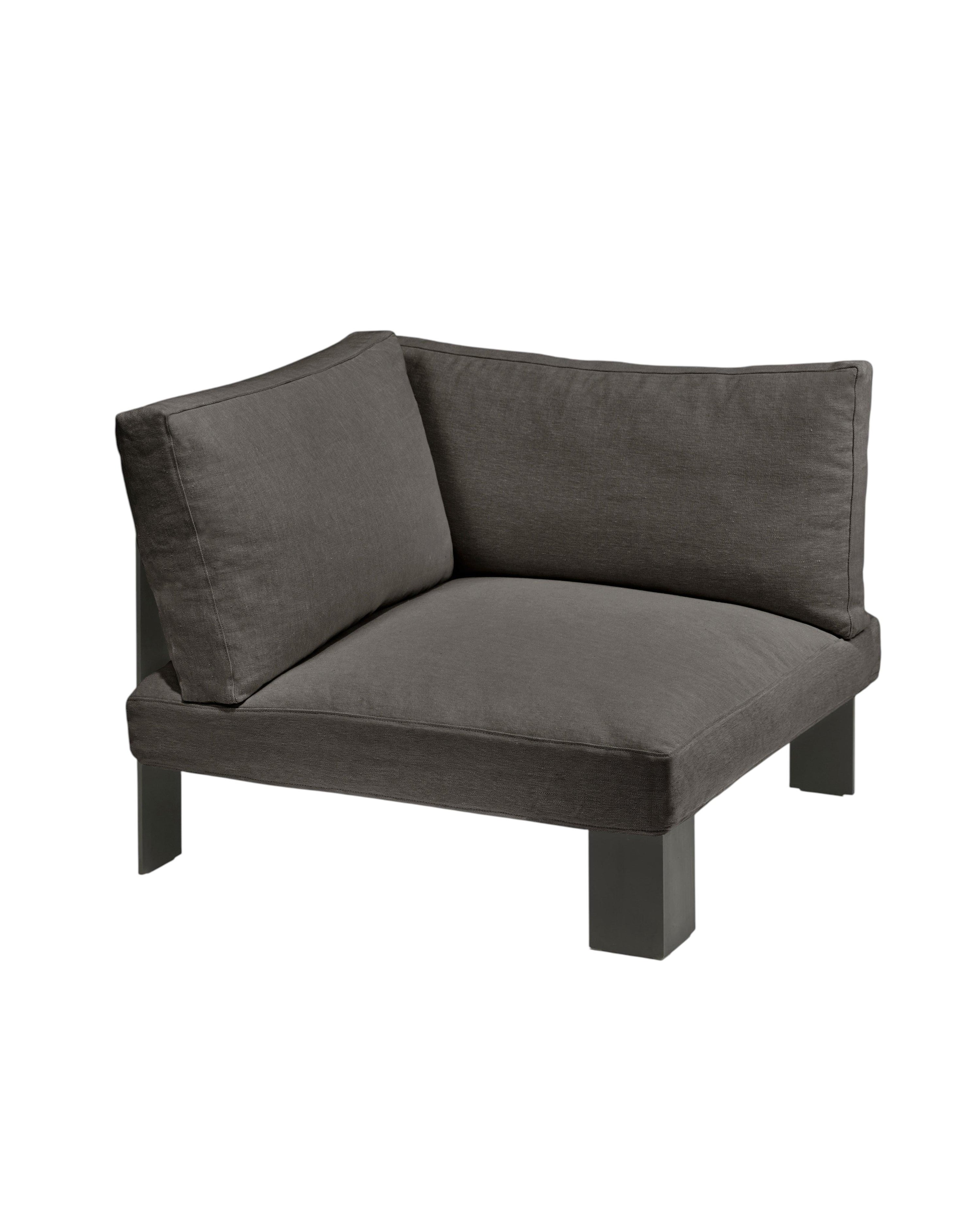 Bench Corner Seat incl. Cushion Indoor Grey