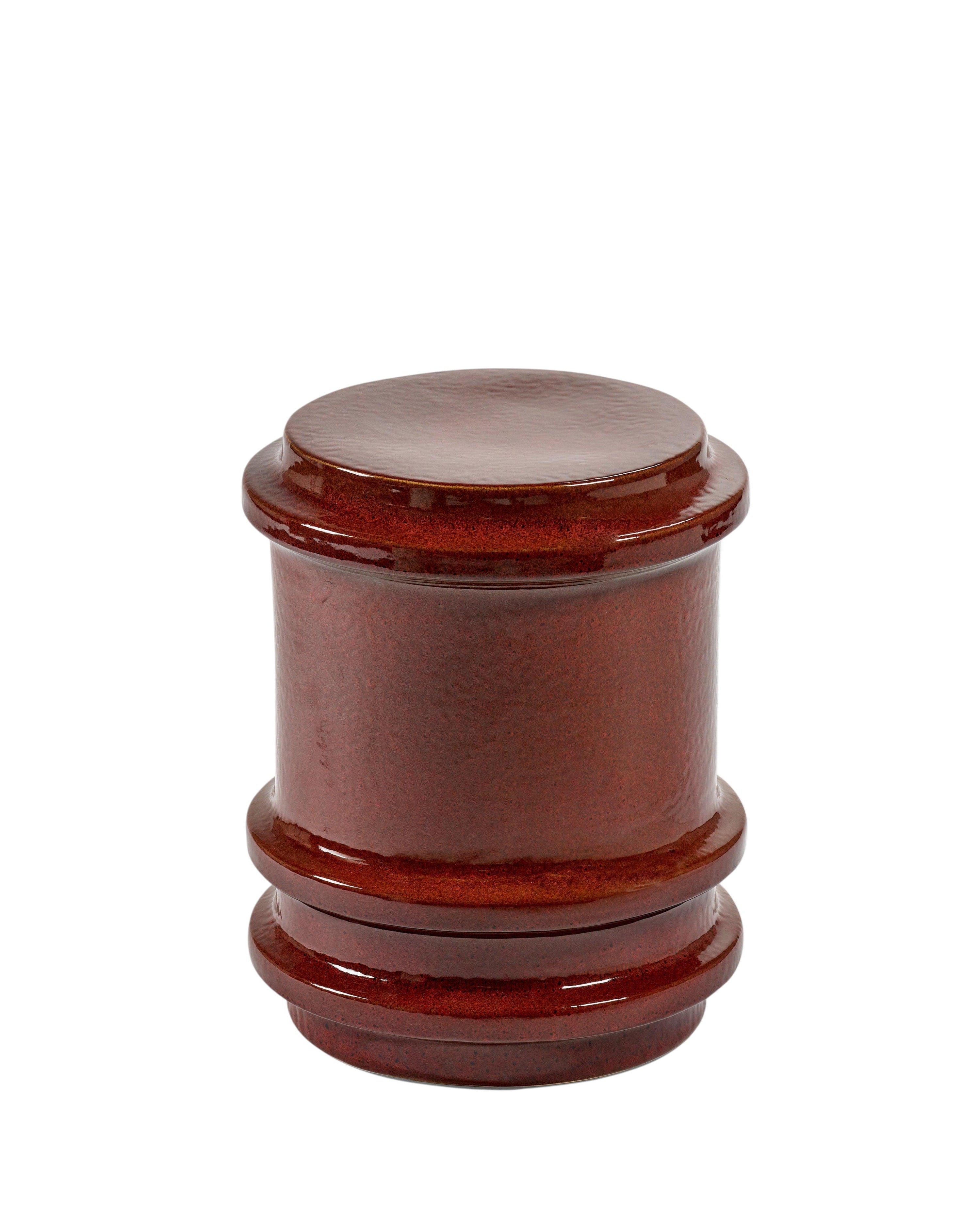 Side Table Dark Red Geometrical Pawn