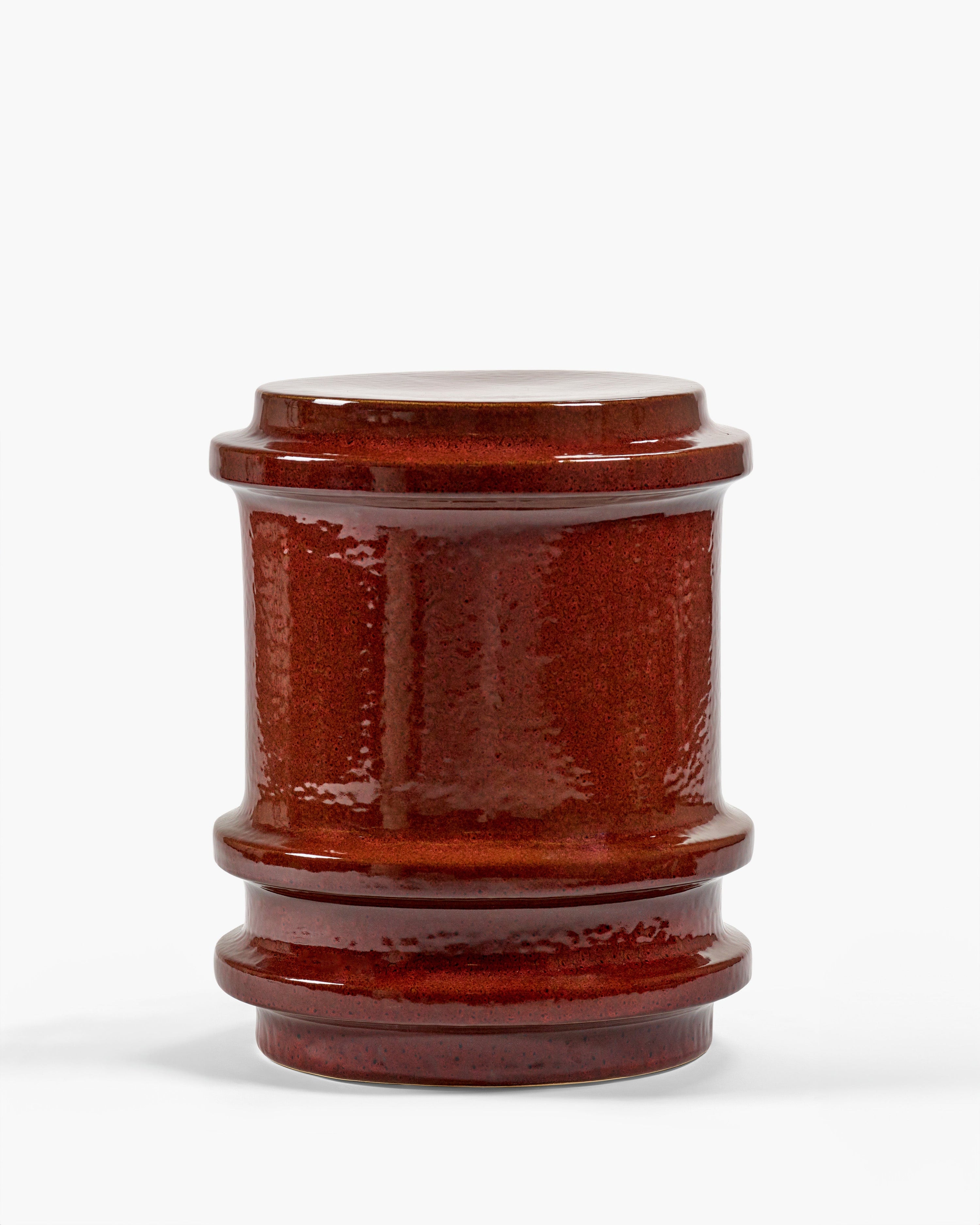 Side Table Dark Red Geometrical Pawn