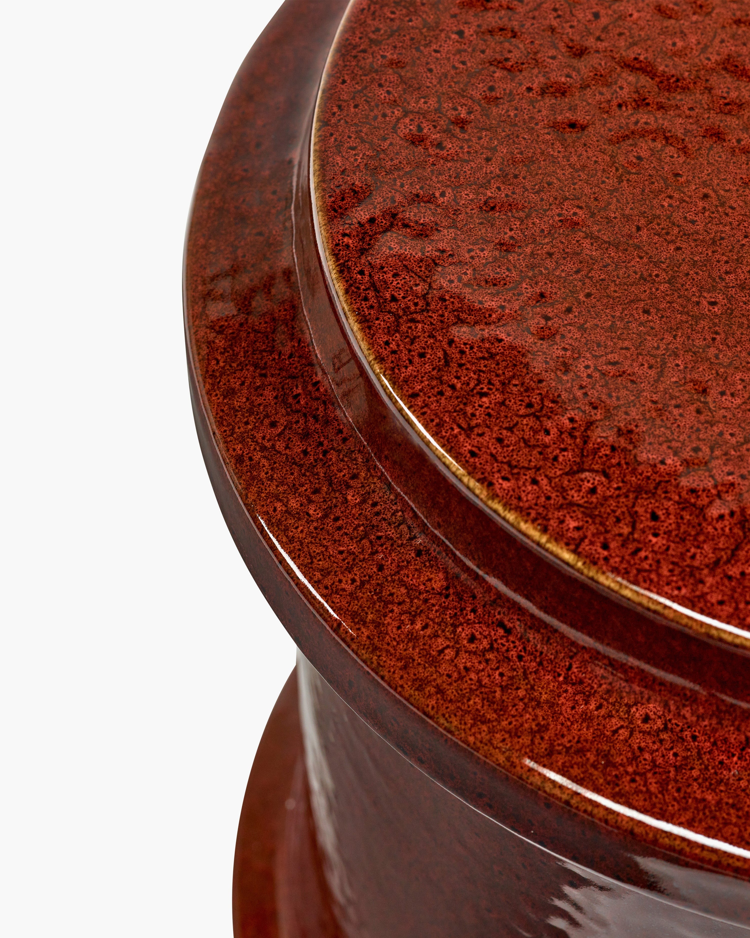 Side Table Dark Red Geometrical Pawn