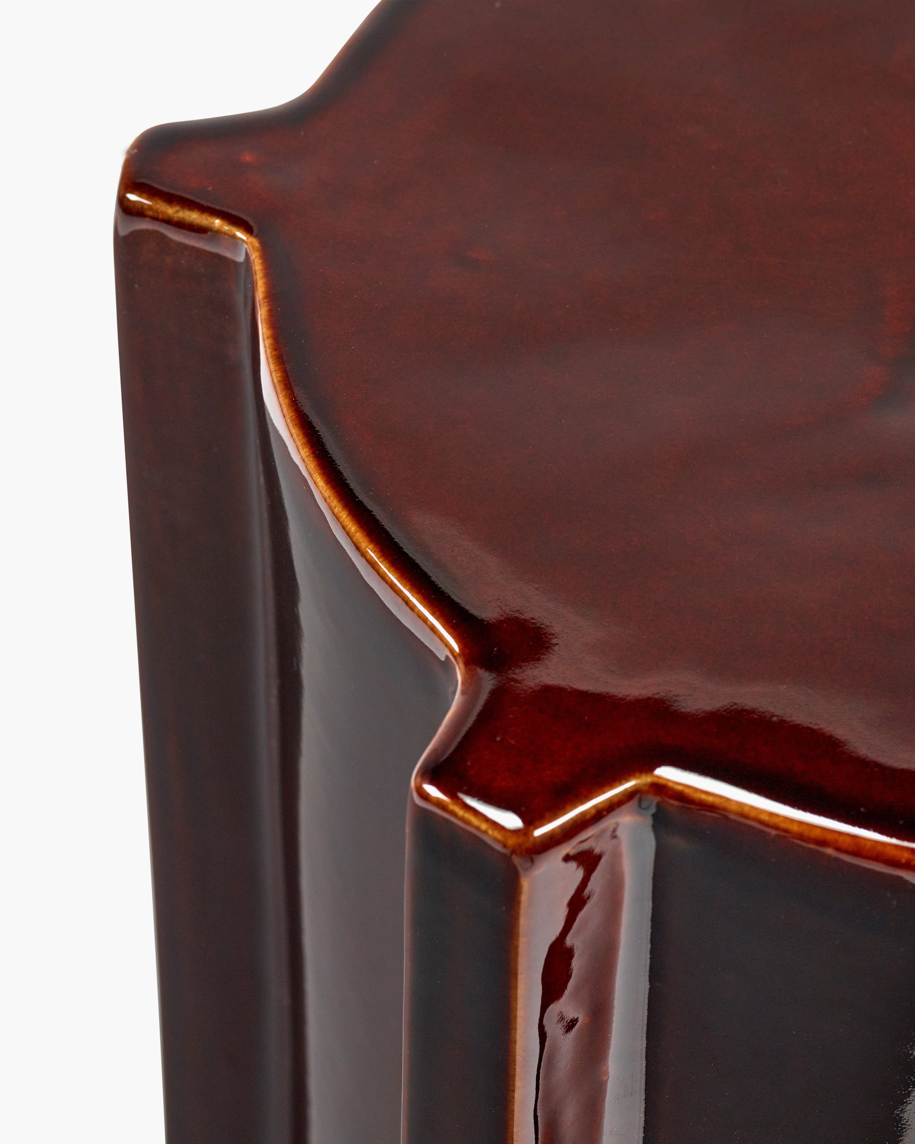 Side Table Dark Brown Geometrical Pawn