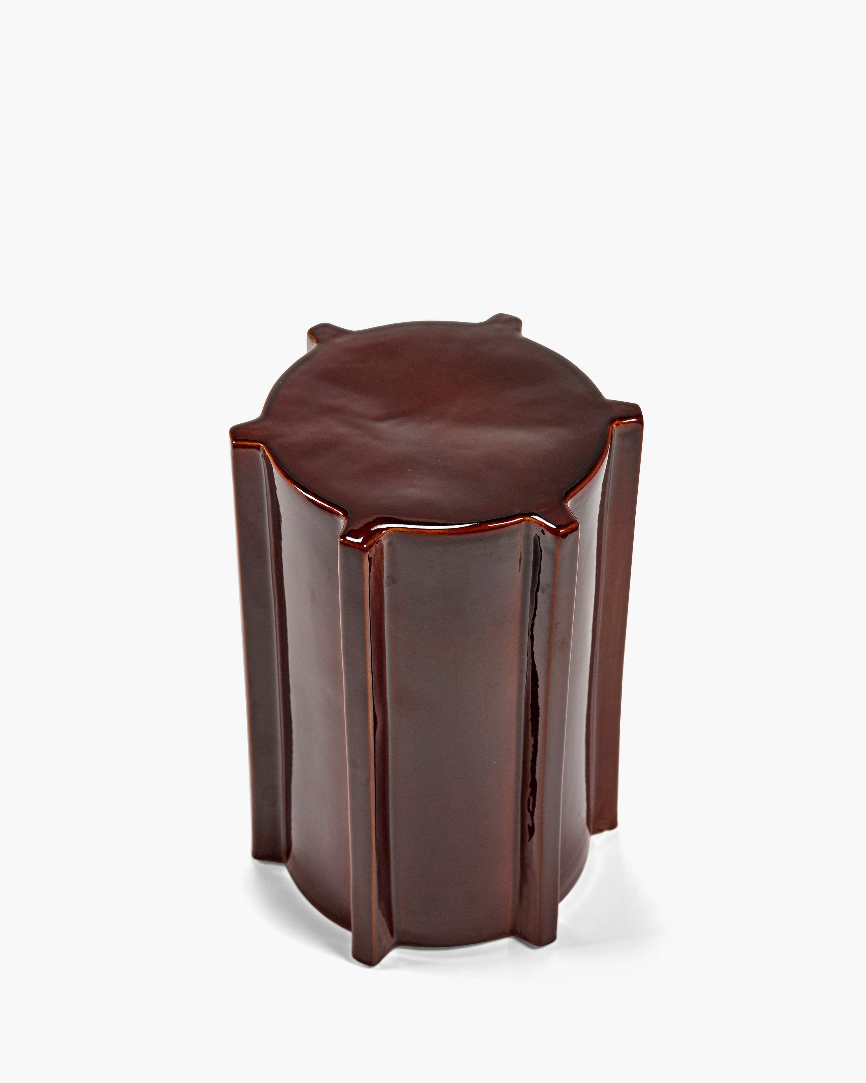 Side Table Dark Brown Geometrical Pawn
