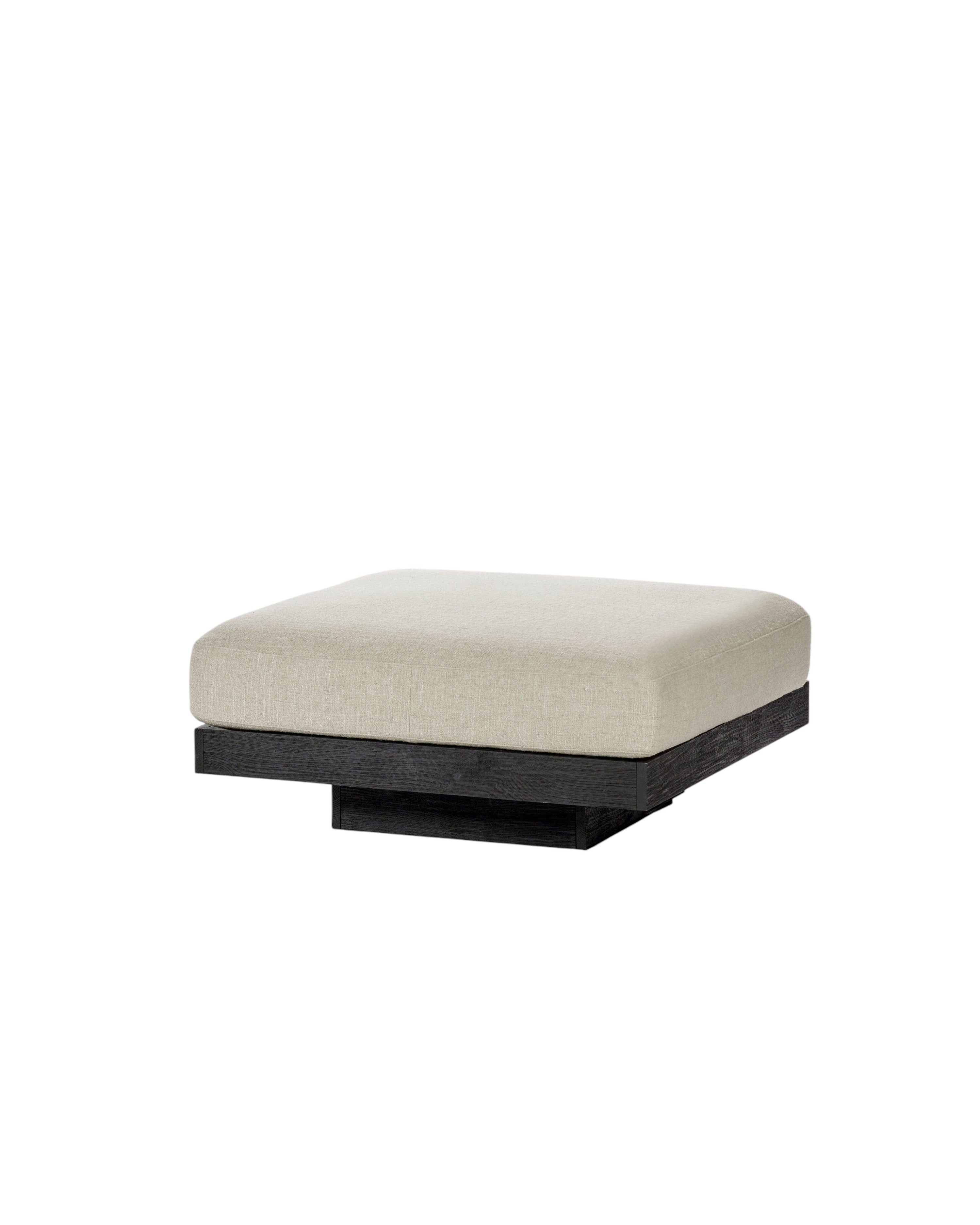 Ottoman incl. Cushion Indoor Bone – Black Rudolph