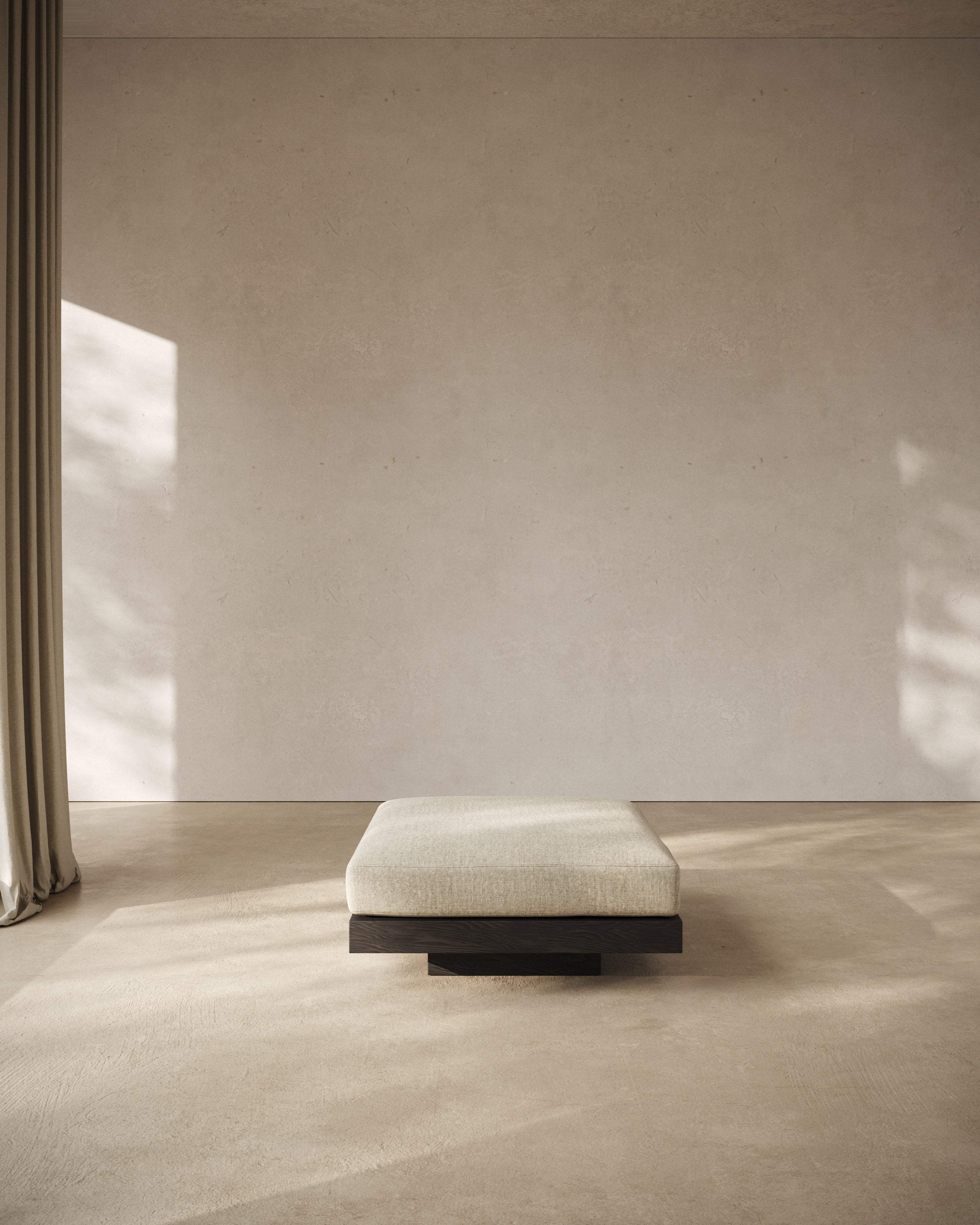 Ottoman incl. Cushion Indoor Bone – Black Rudolph