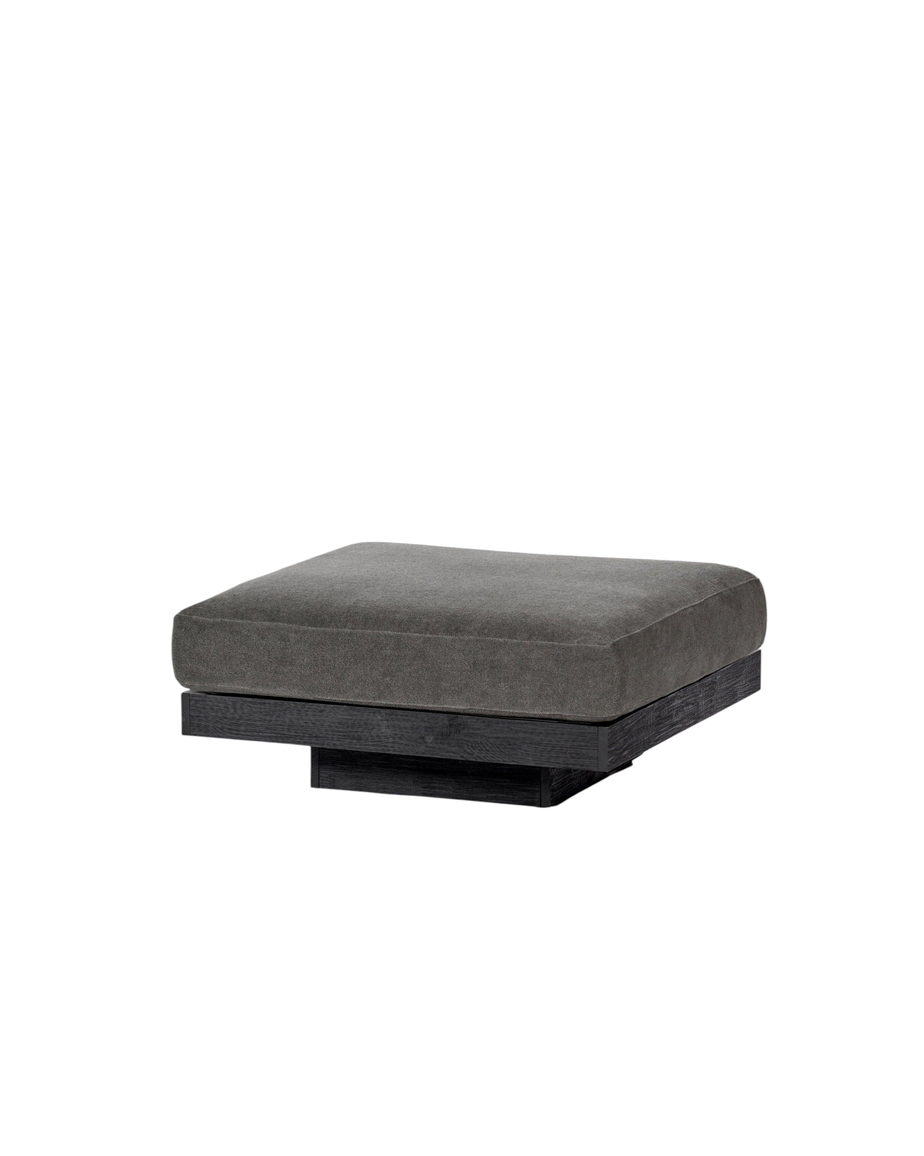 Ottoman incl. Cushion Indoor Smoke – Black Rudolph
