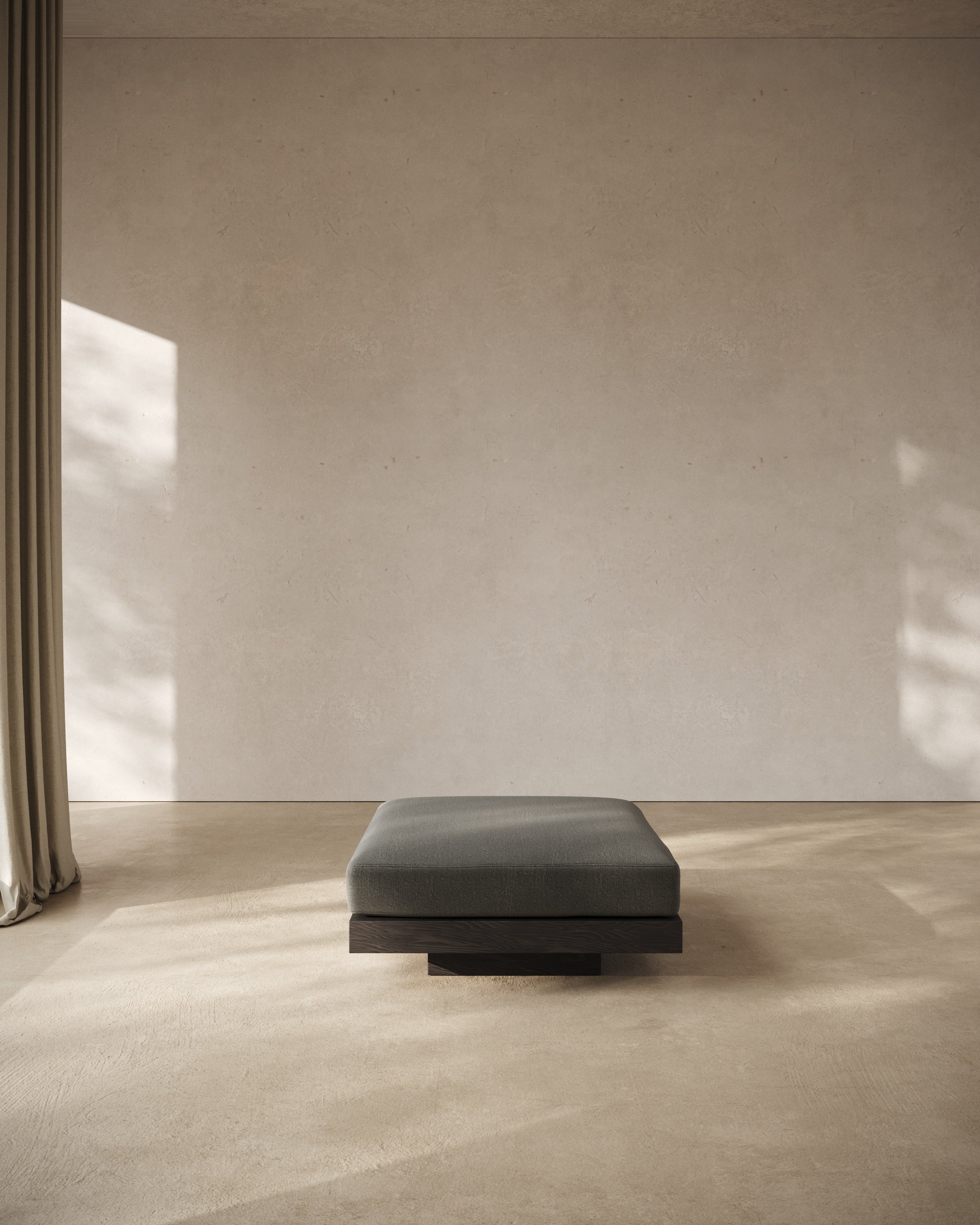 Ottoman incl. Cushion Indoor Smoke – Black Rudolph