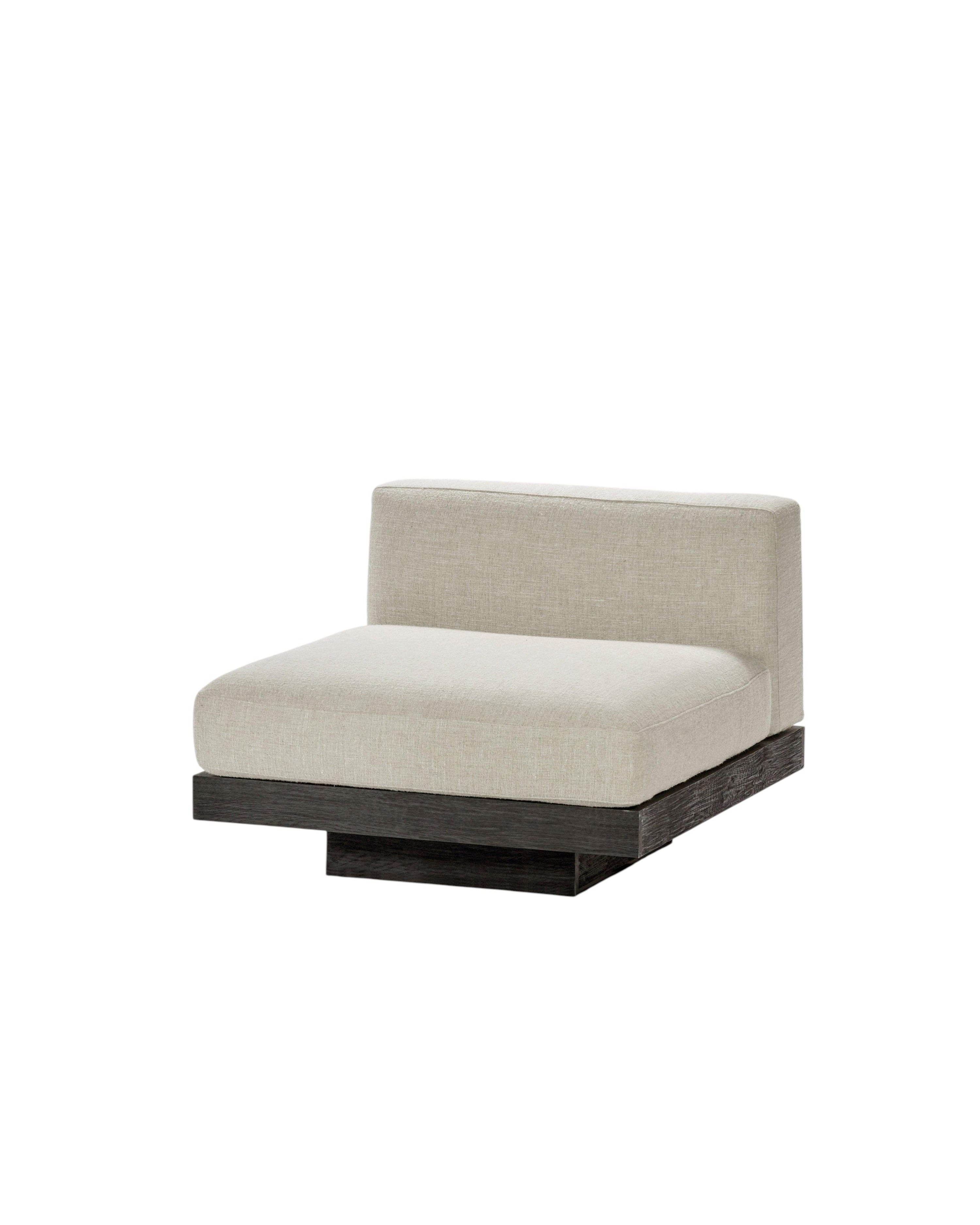 Bench One Seater incl. Cushion Indoor Bone – Black Rudolph