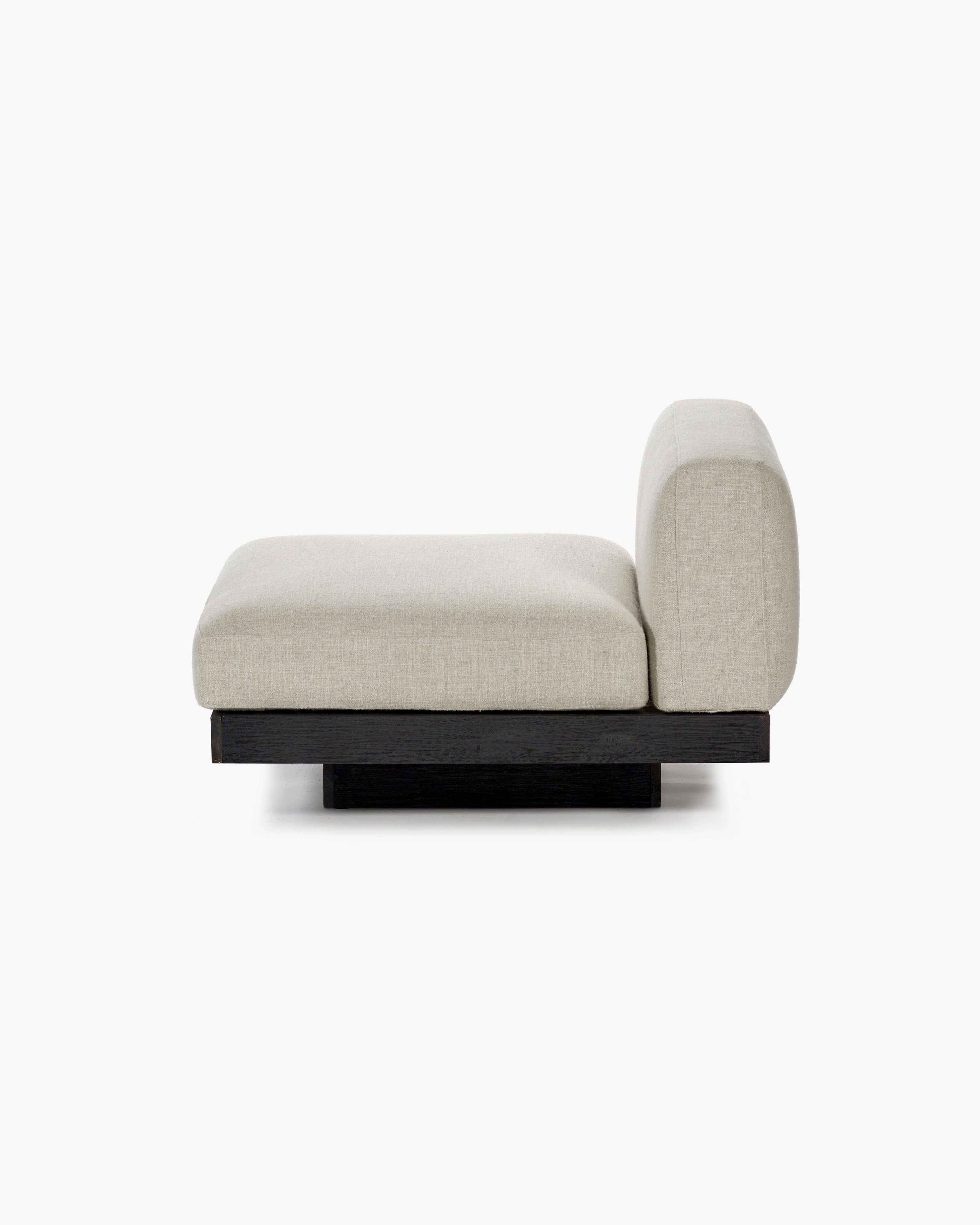 Bench One Seater incl. Cushion Indoor Bone – Black Rudolph