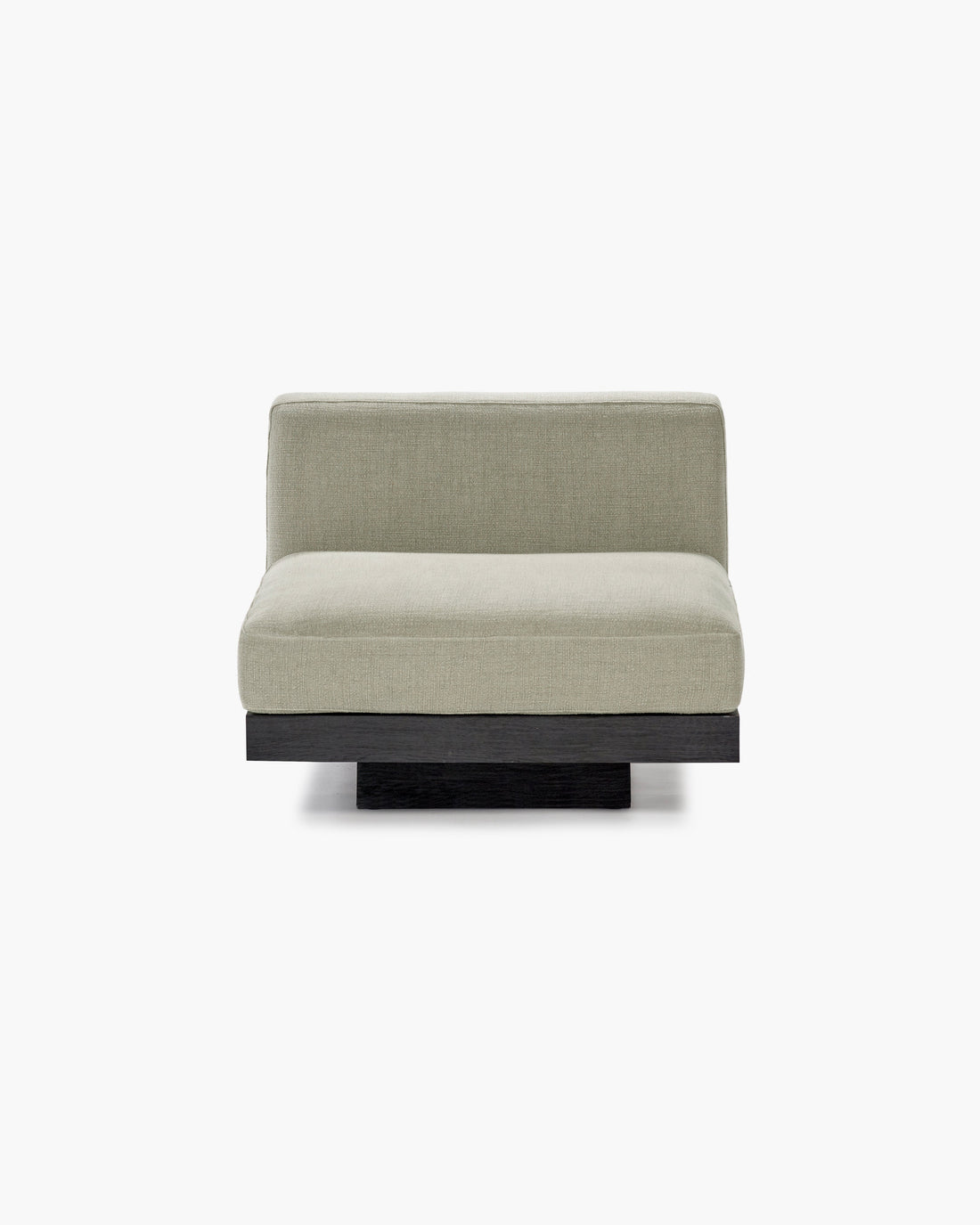 Bench One Seater incl. Cushion Indoor Sand – Black Rudolph