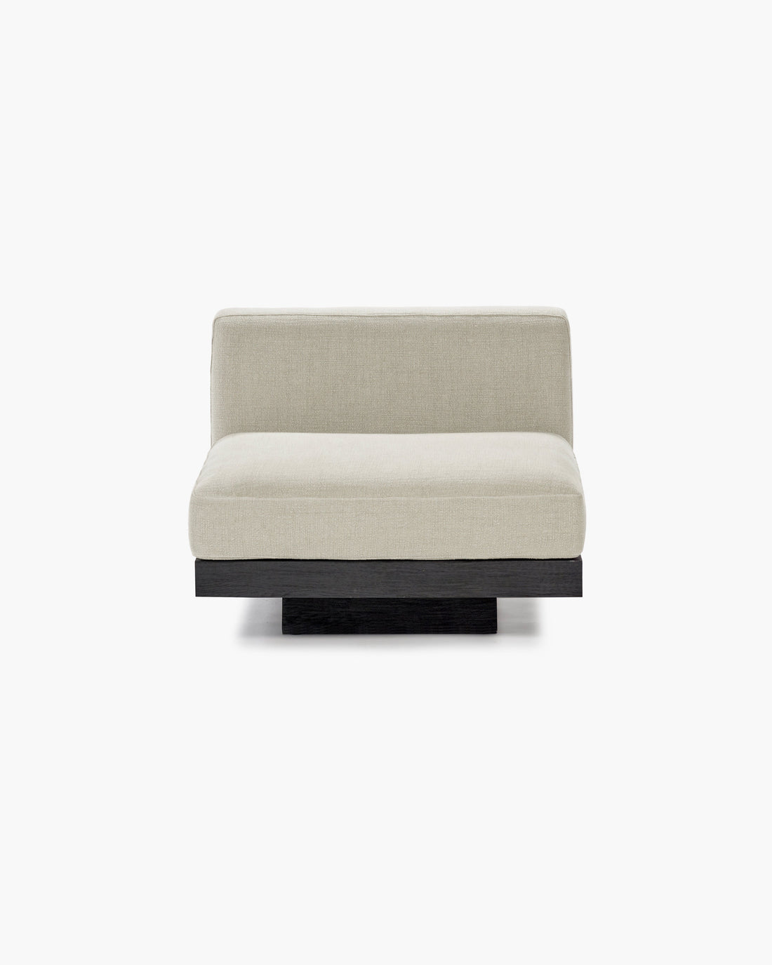 Bench One Seater incl. Cushion Indoor Beige – Black Rudolph