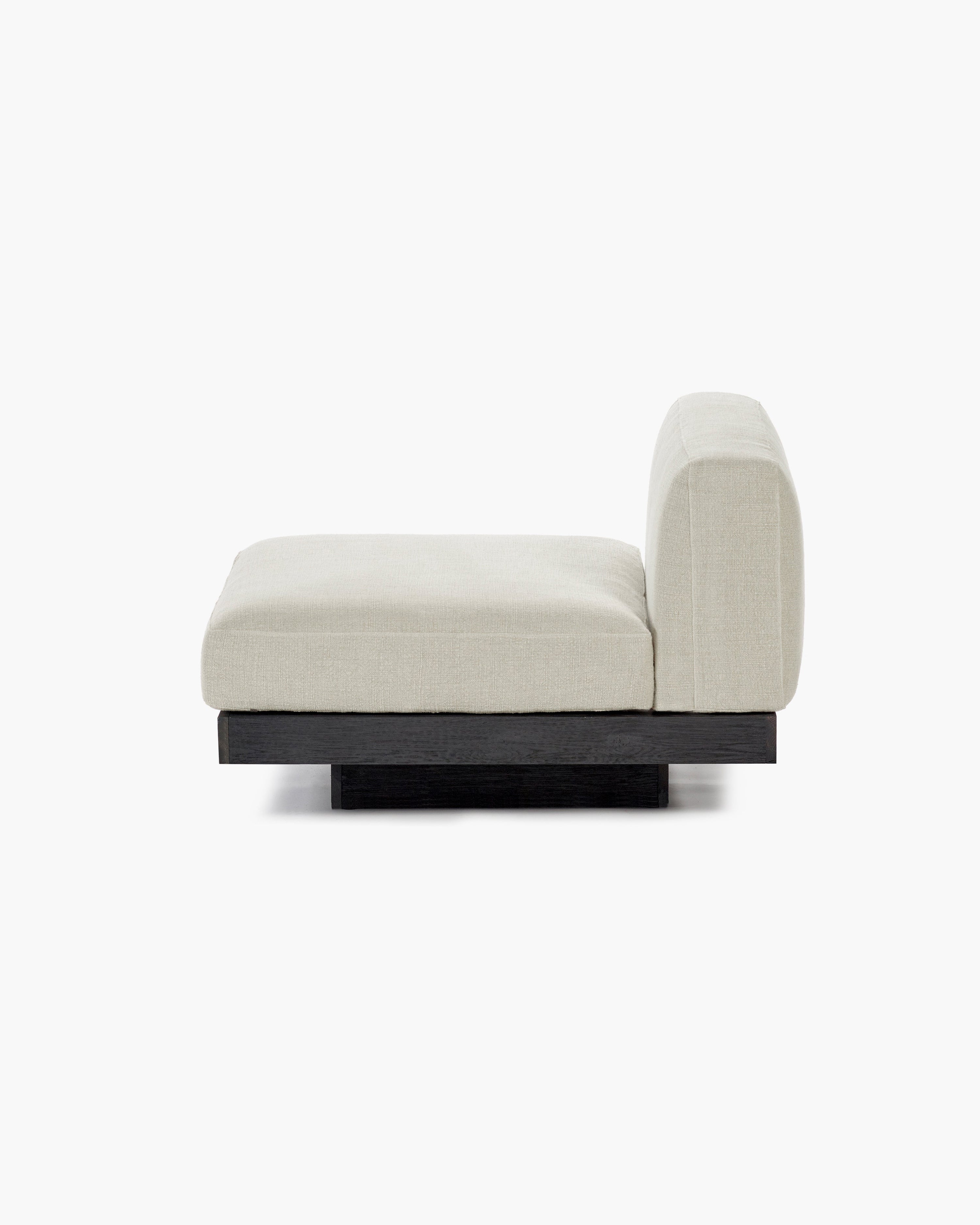 Bench One Seater incl. Cushion Indoor Beige – Black Rudolph
