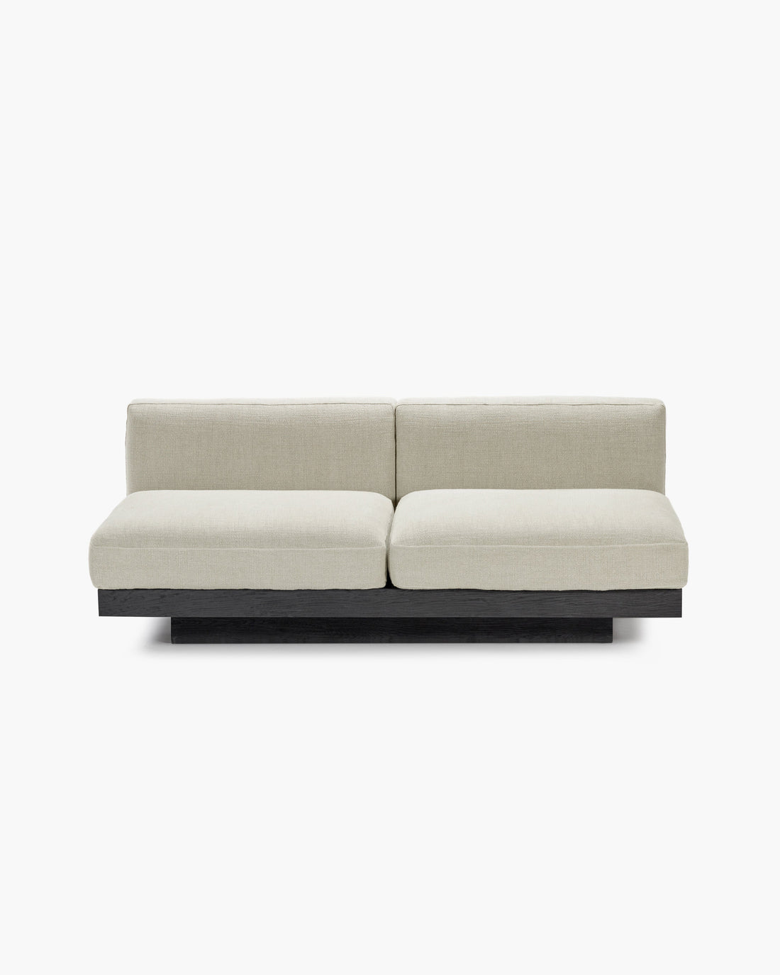 Bench Two Seater incl. Cushion Indoor Beige – Black Rudolph