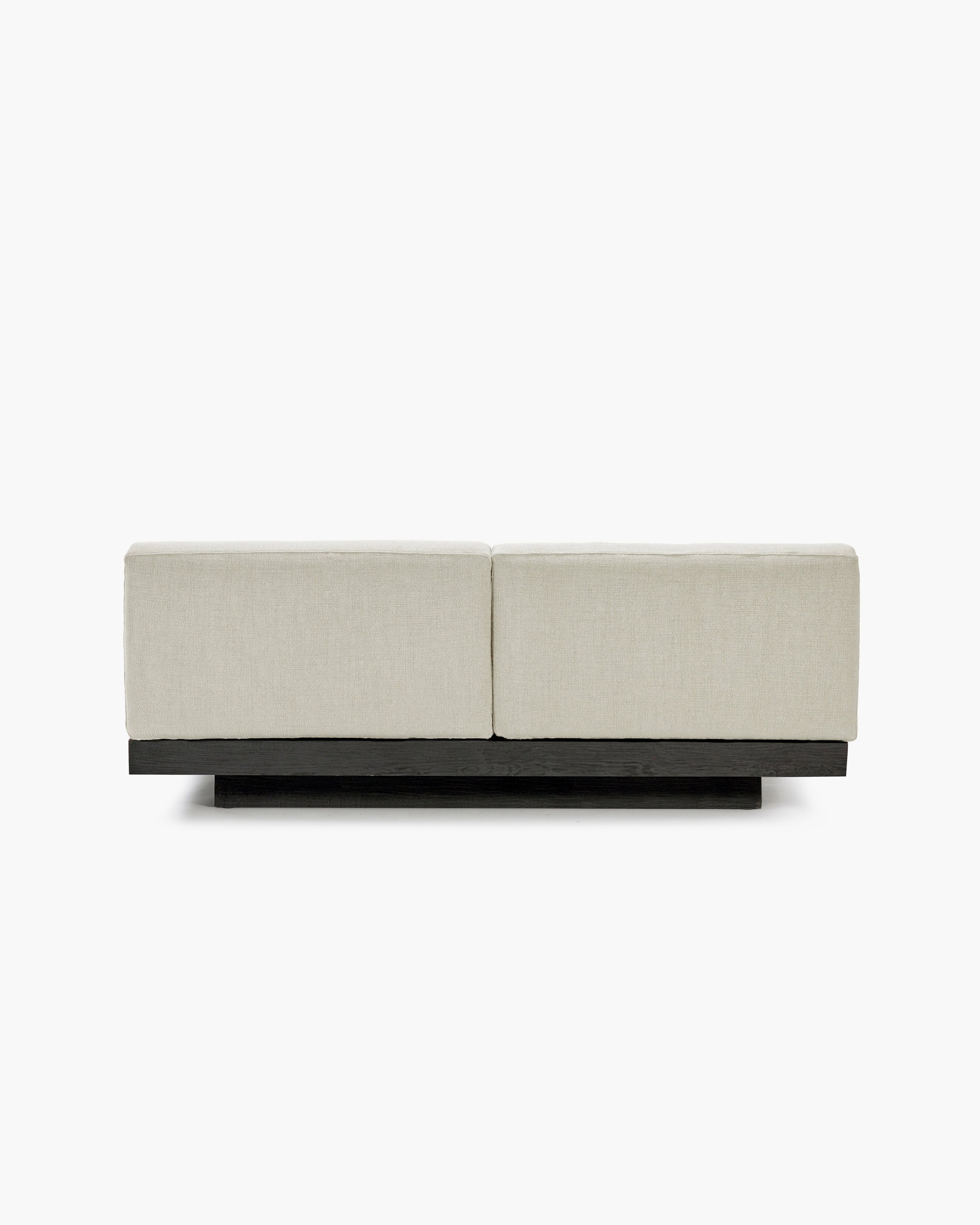 Bench Two Seater incl. Cushion Indoor Beige – Black Rudolph