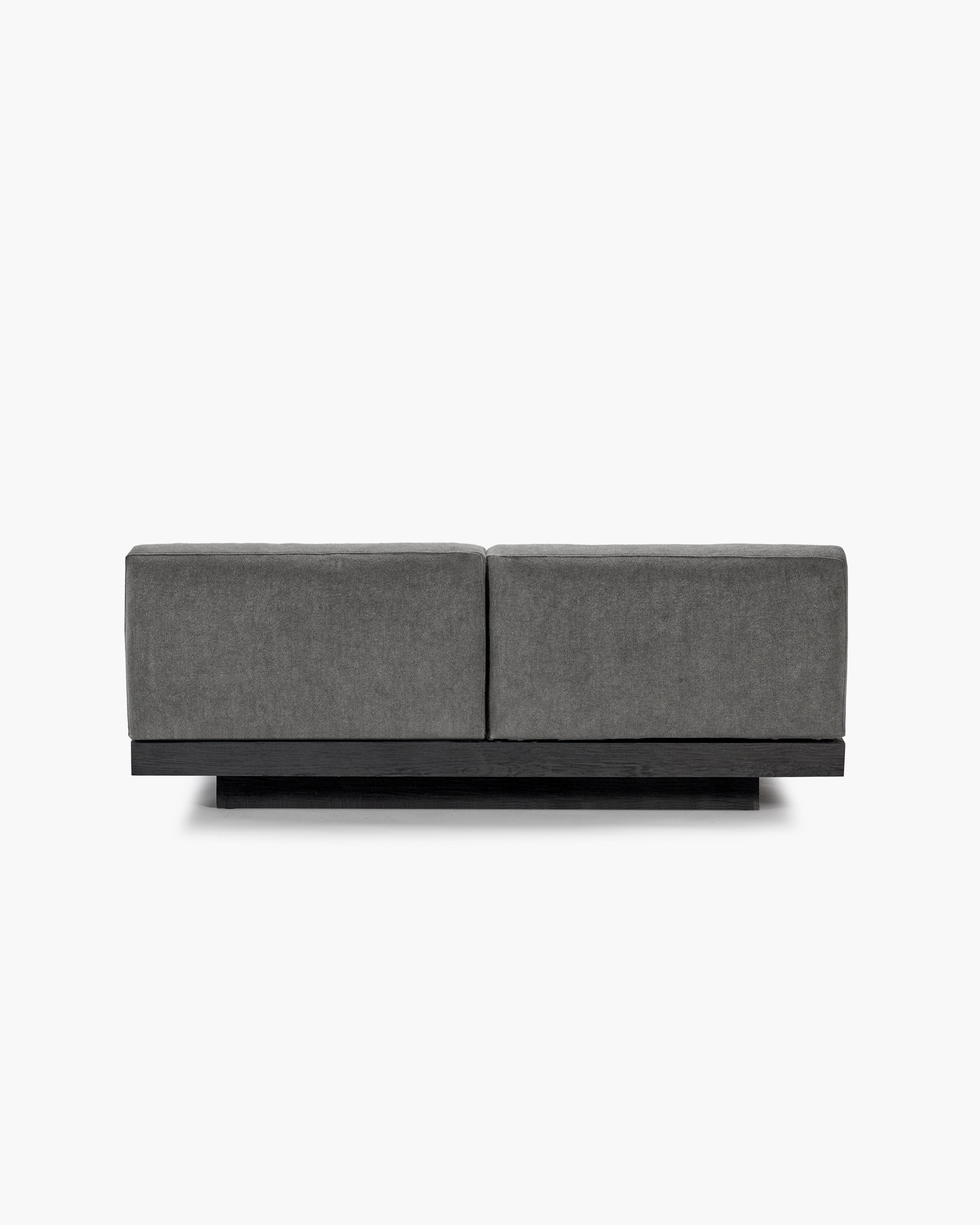 Bench Two Seater incl. Cushion Indoor Smoke – Black Rudolph