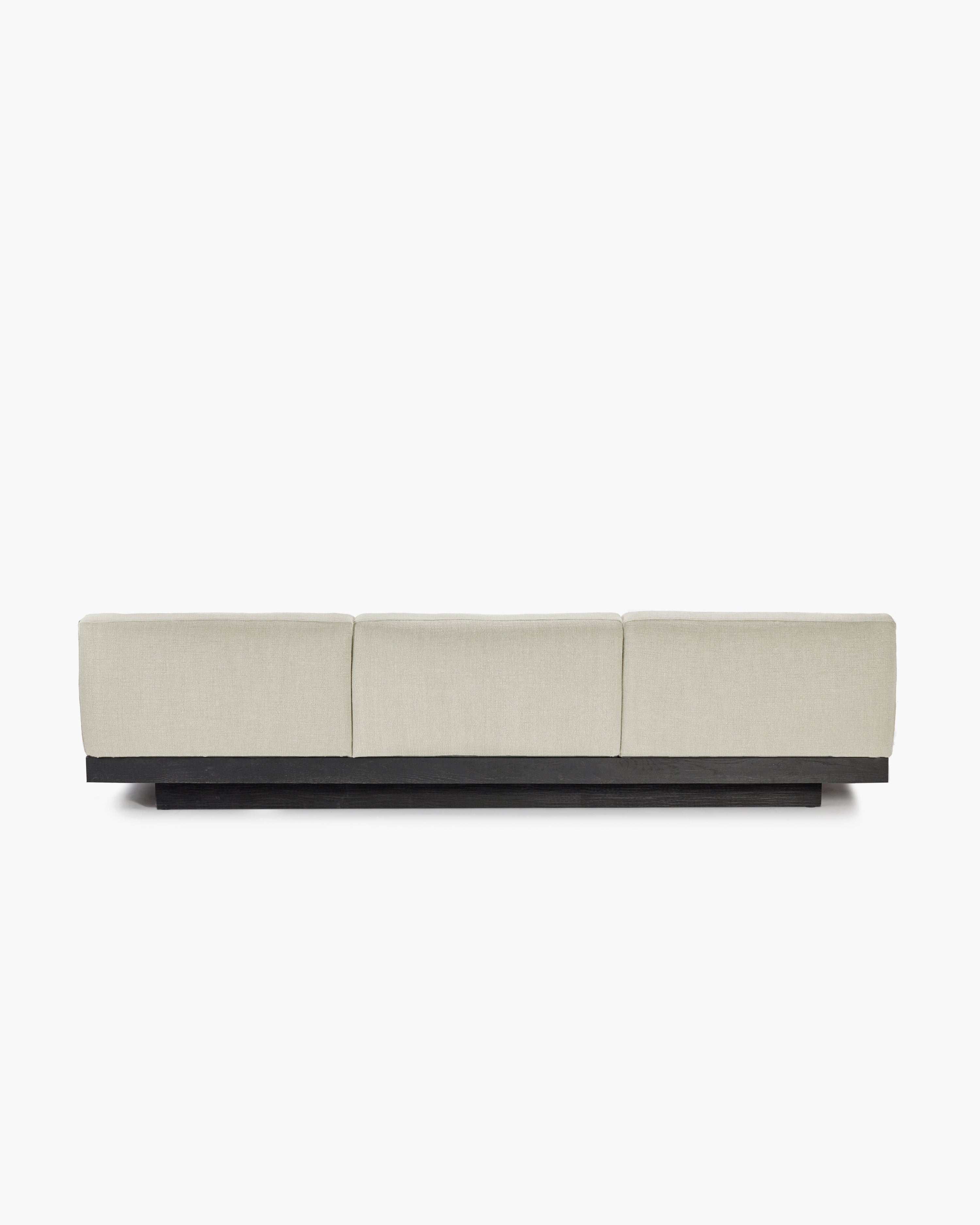Bench Three Seater incl. Cushion Indoor Beige – Black Rudolph