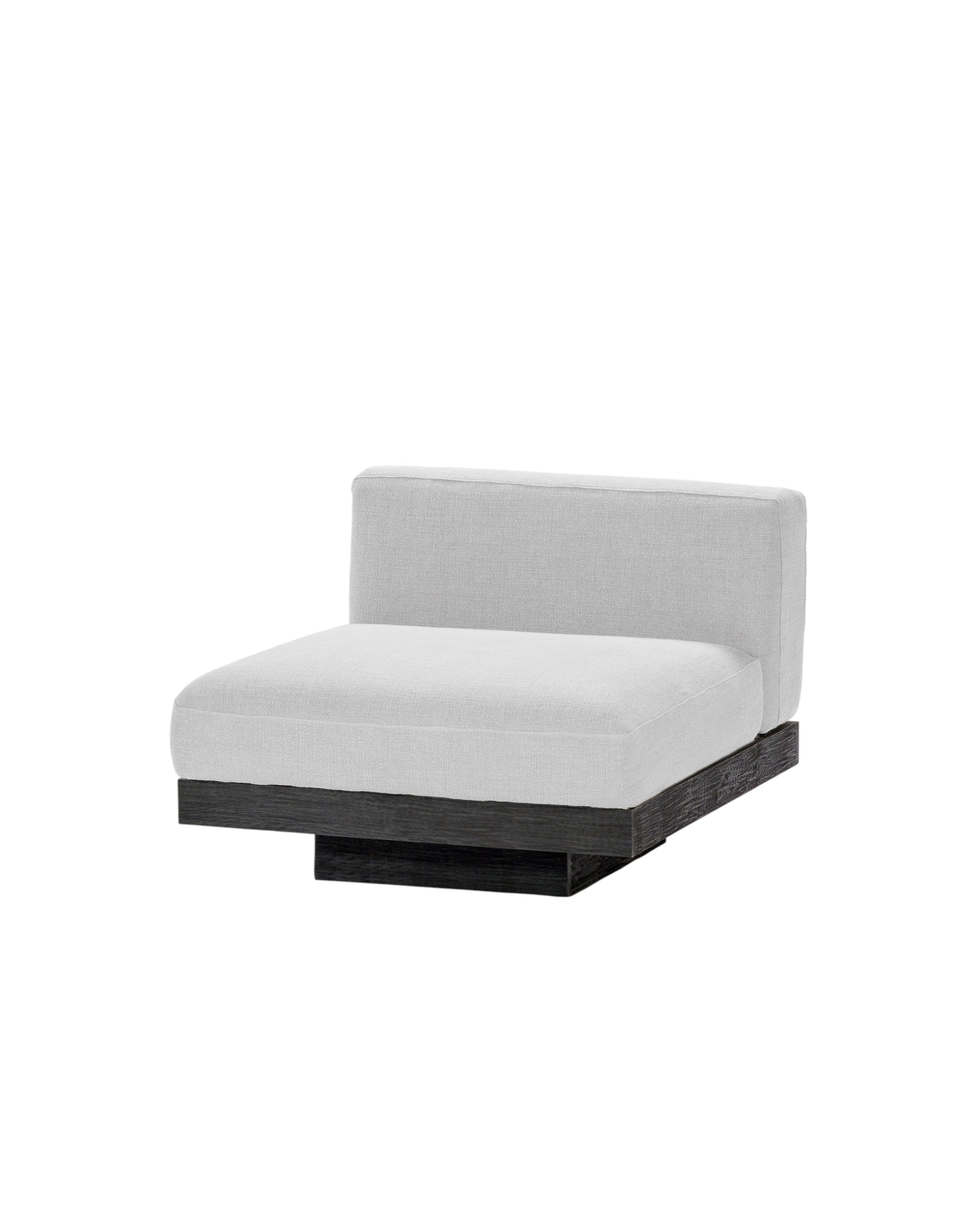 Bench One Seater incl. Cushion Indoor Off–White – Black Rudolph