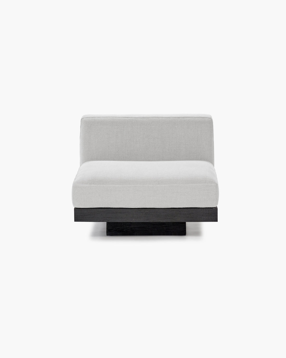 Bench One Seater incl. Cushion Indoor Off–White – Black Rudolph