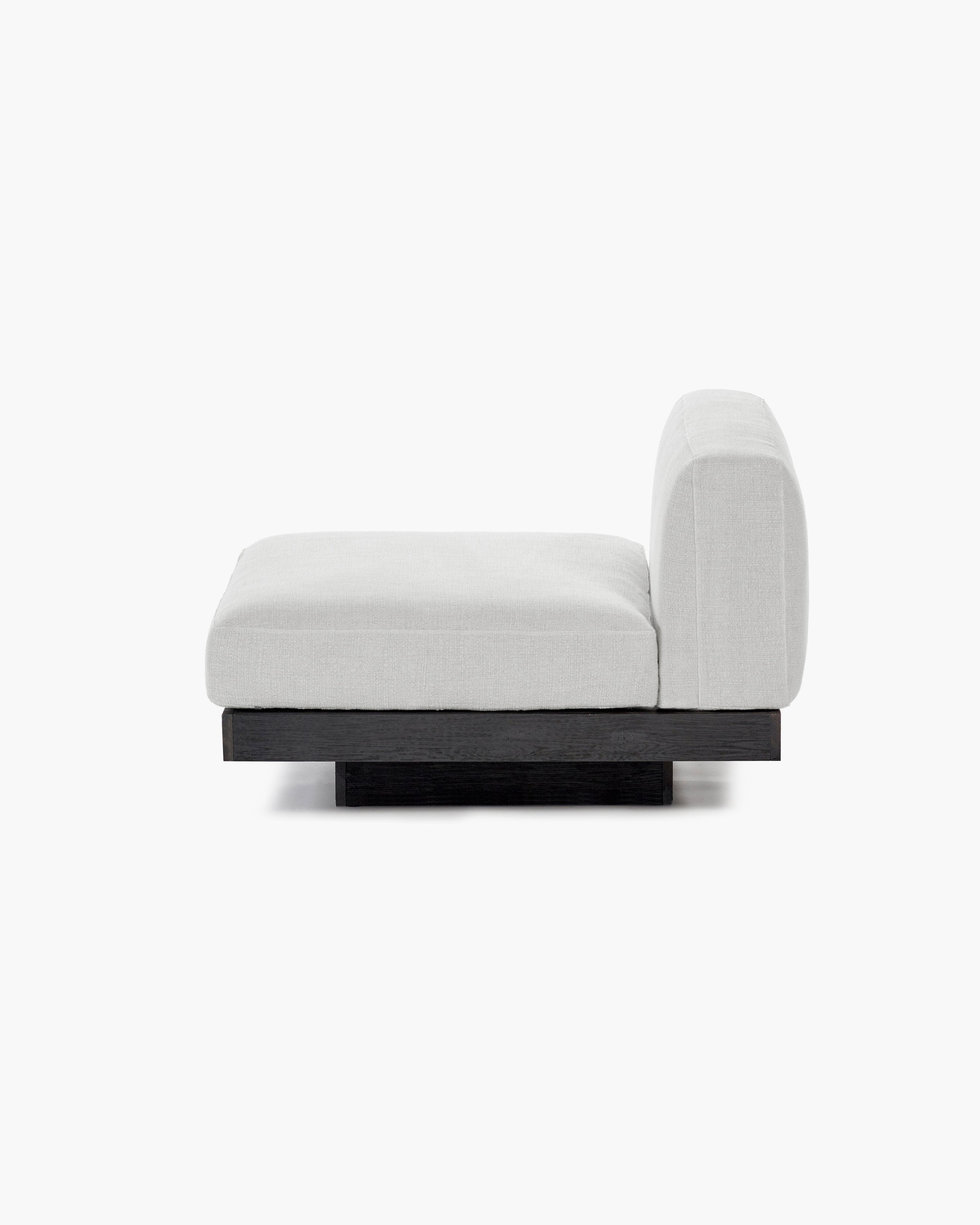 Bench One Seater incl. Cushion Indoor Off–White – Black Rudolph