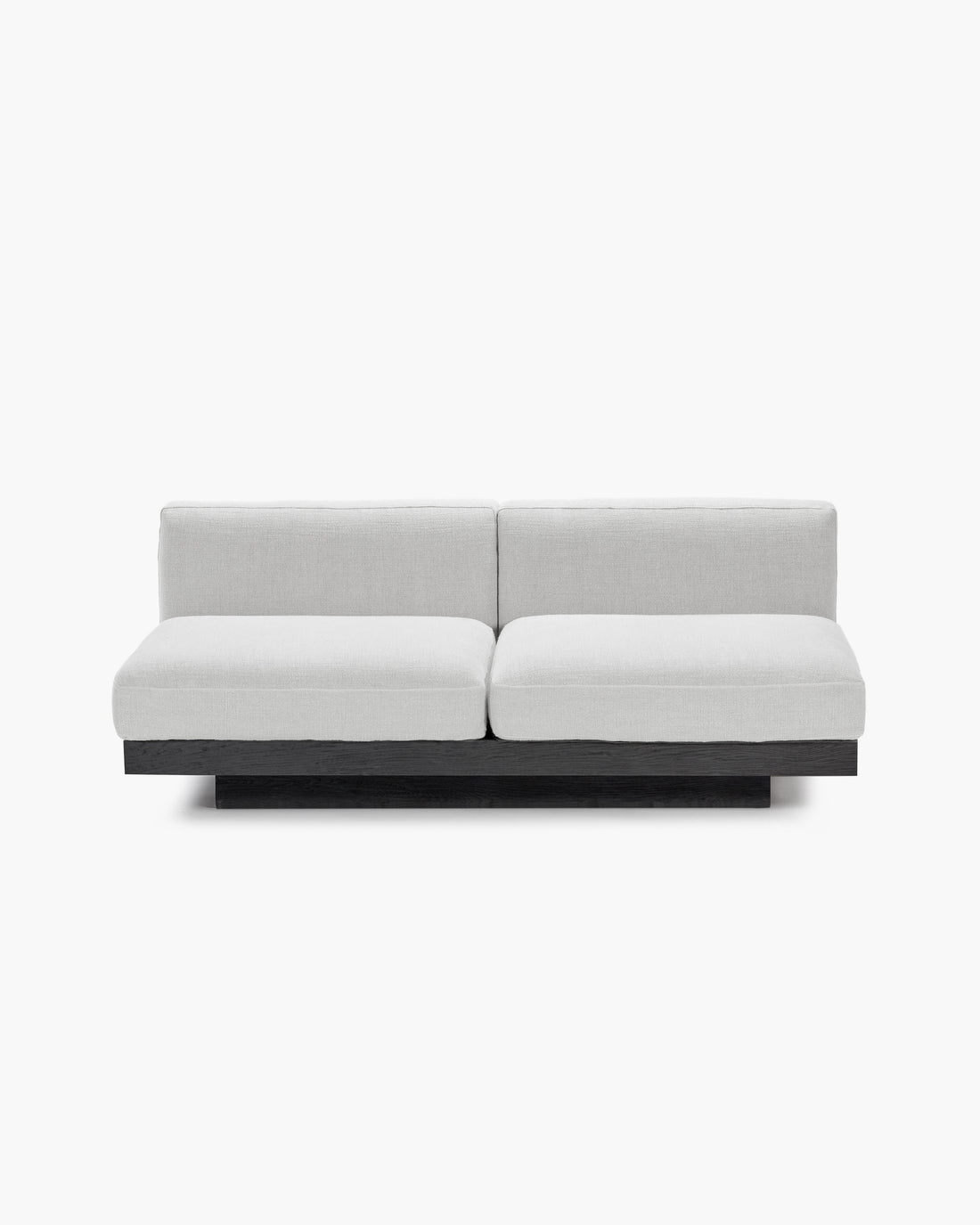 Bench Two Seater incl. Cushion Indoor Off–White – Black Rudolph