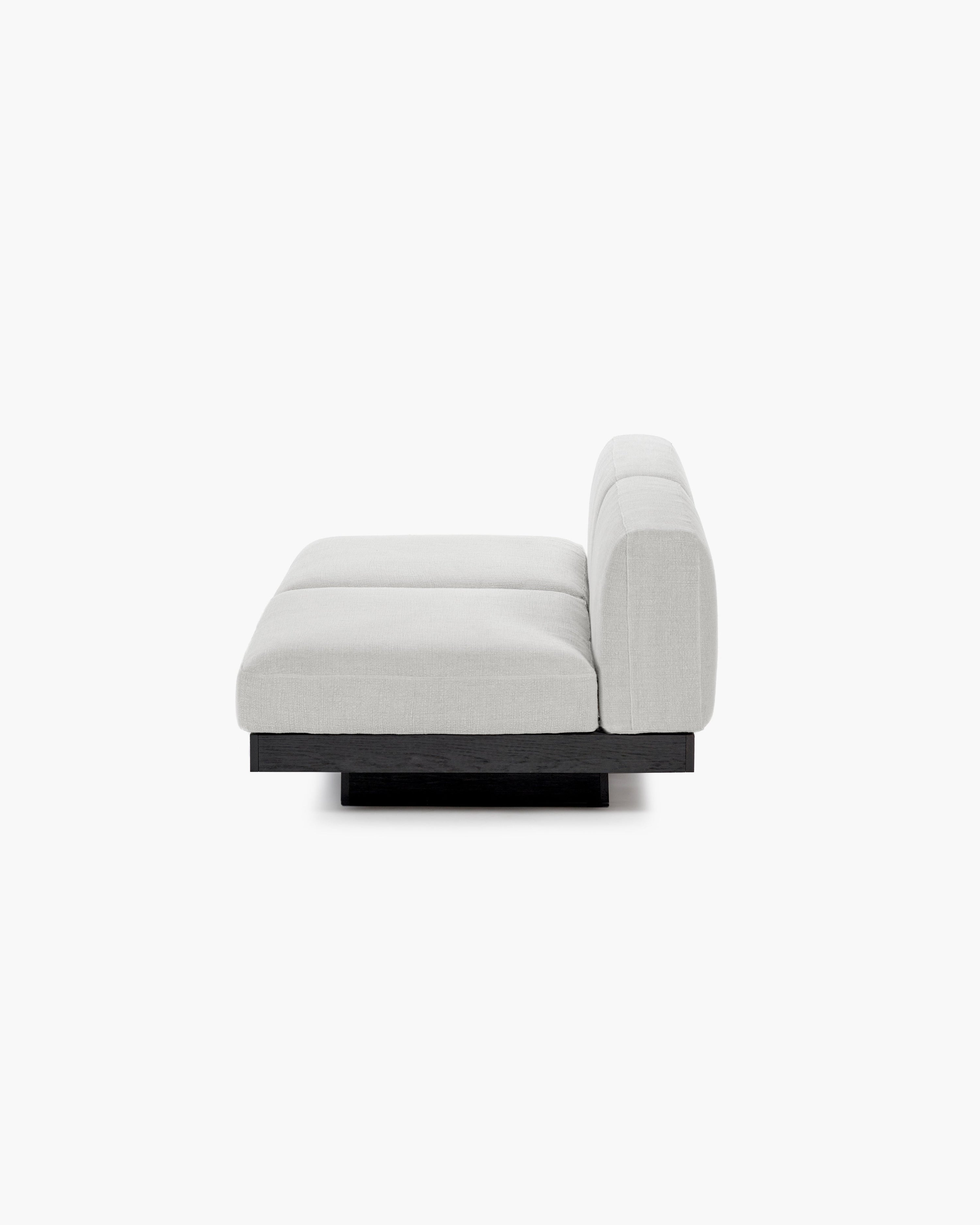 Bench Two Seater incl. Cushion Indoor Off–White – Black Rudolph